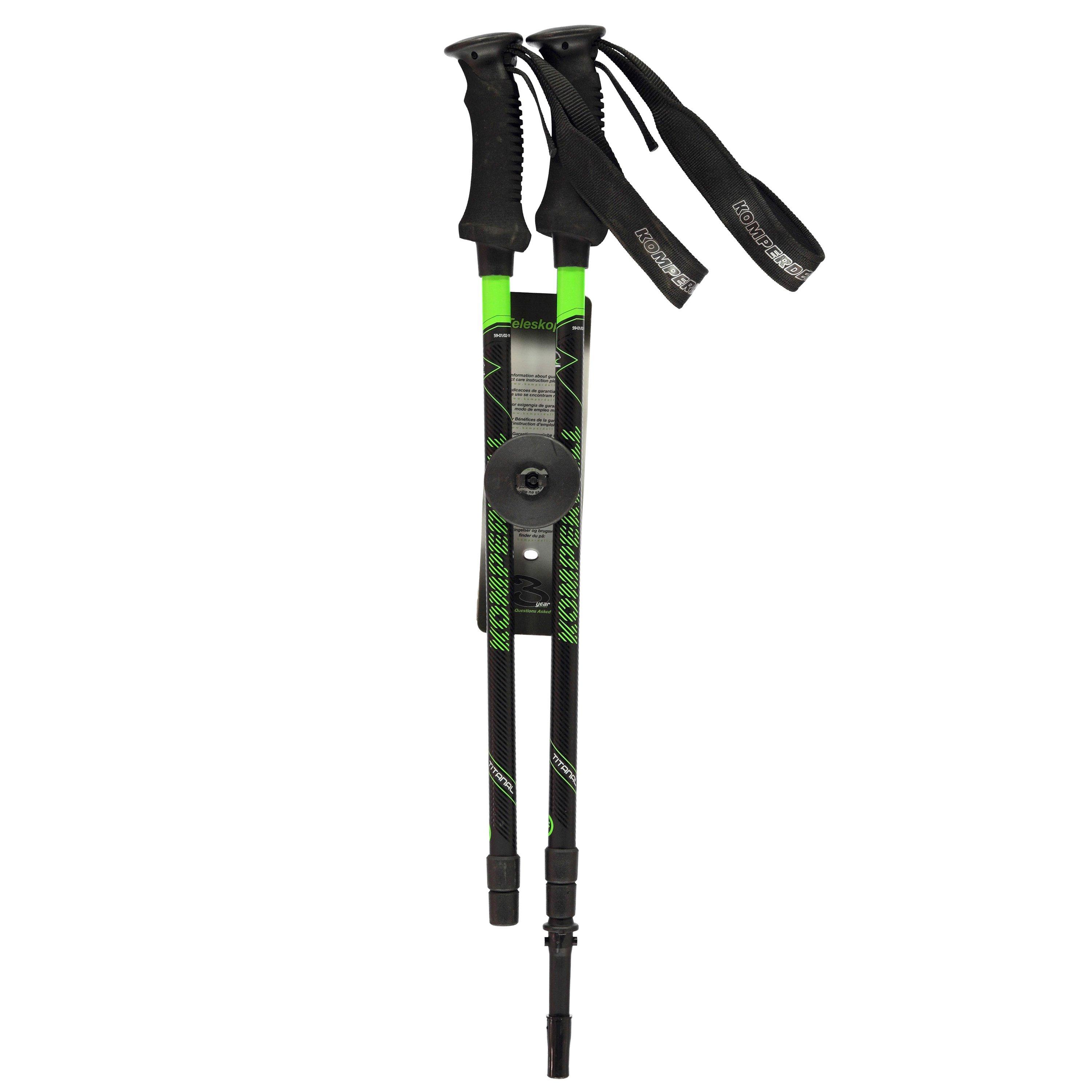 Black/Green - Komperdell - Titan TL Walking Poles Mens - 2