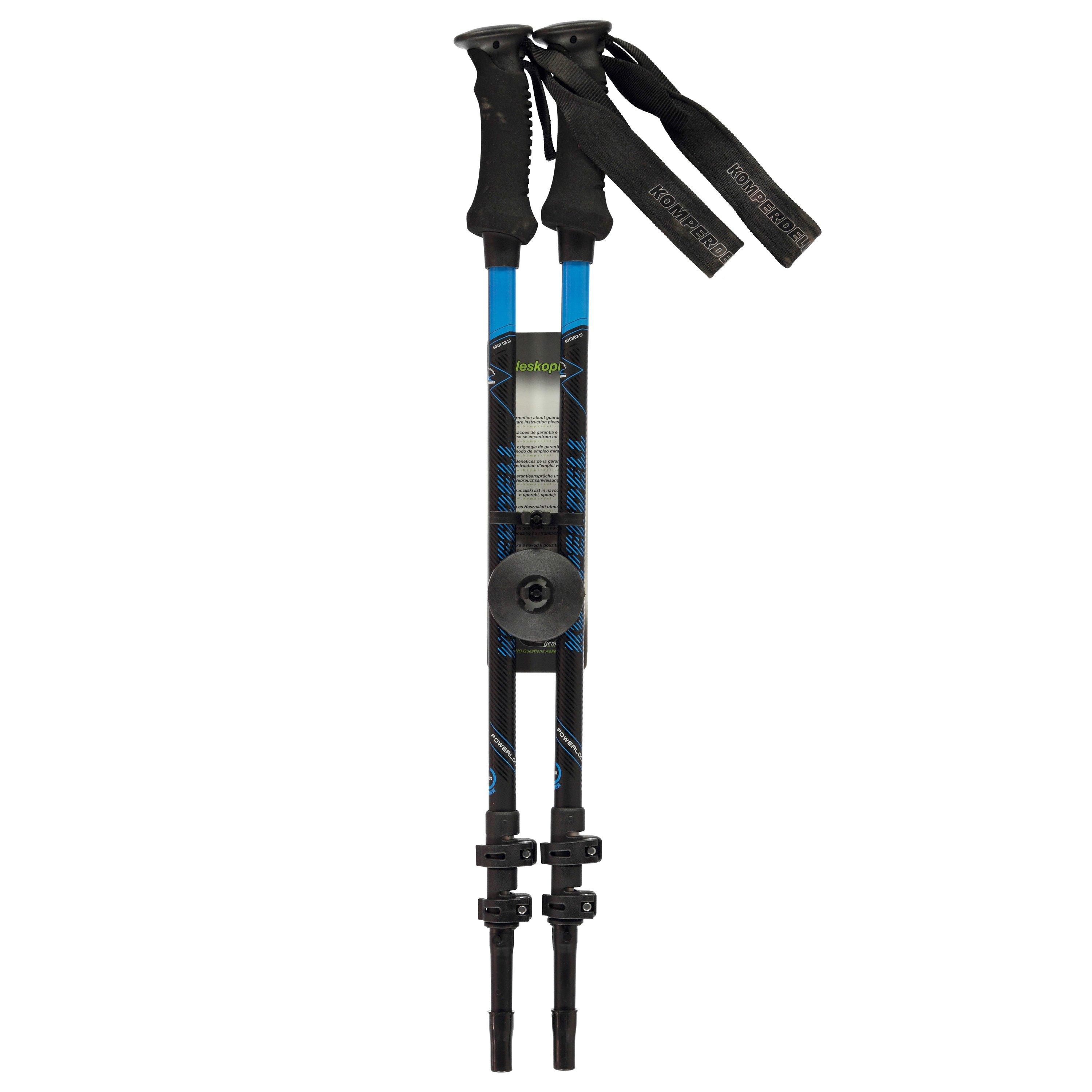 Black/Orange - Komperdell - Titanal Power Lock Walking Poles - 3