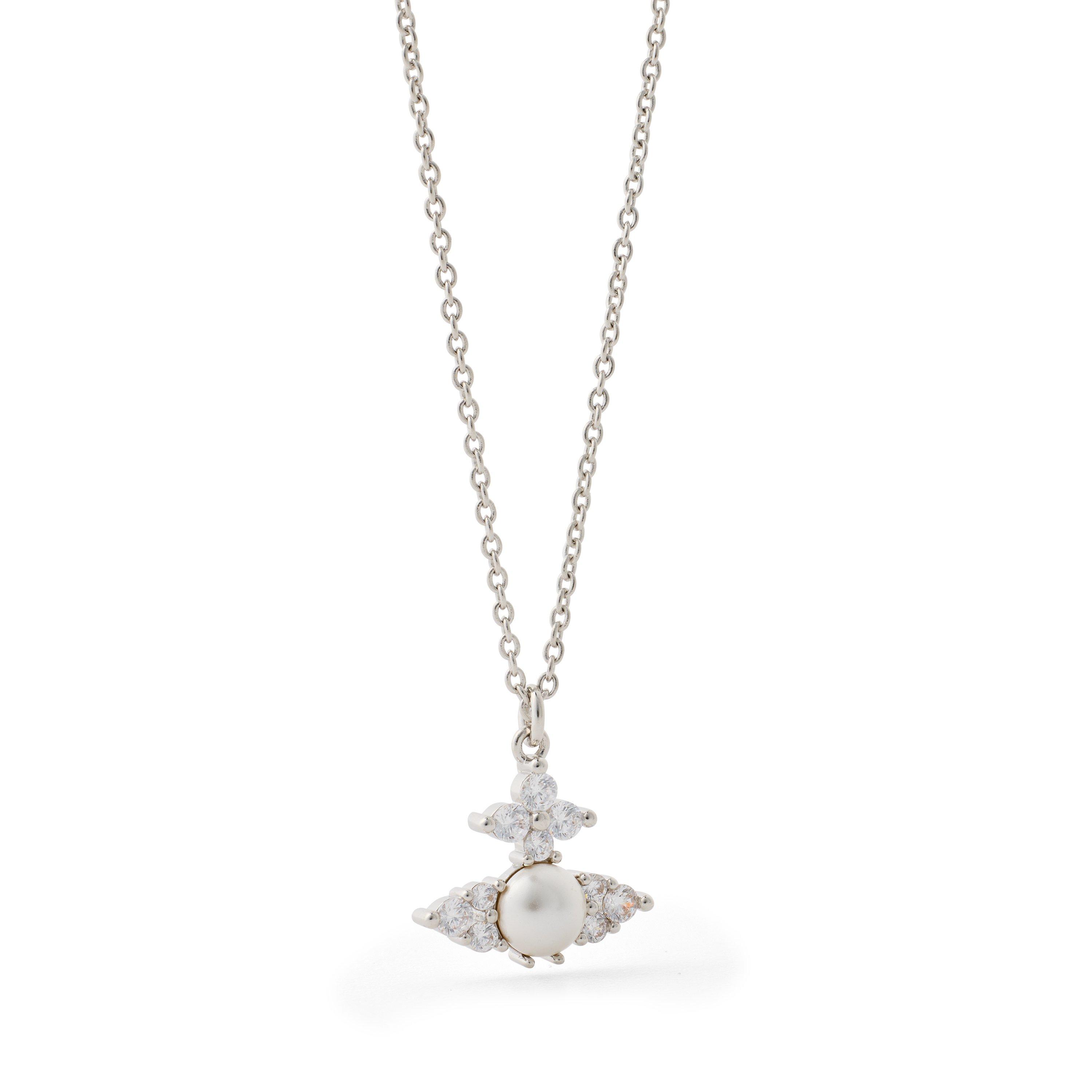 Vivienne Westwood Feodora Pendant Necklace - Plat/Pearl
