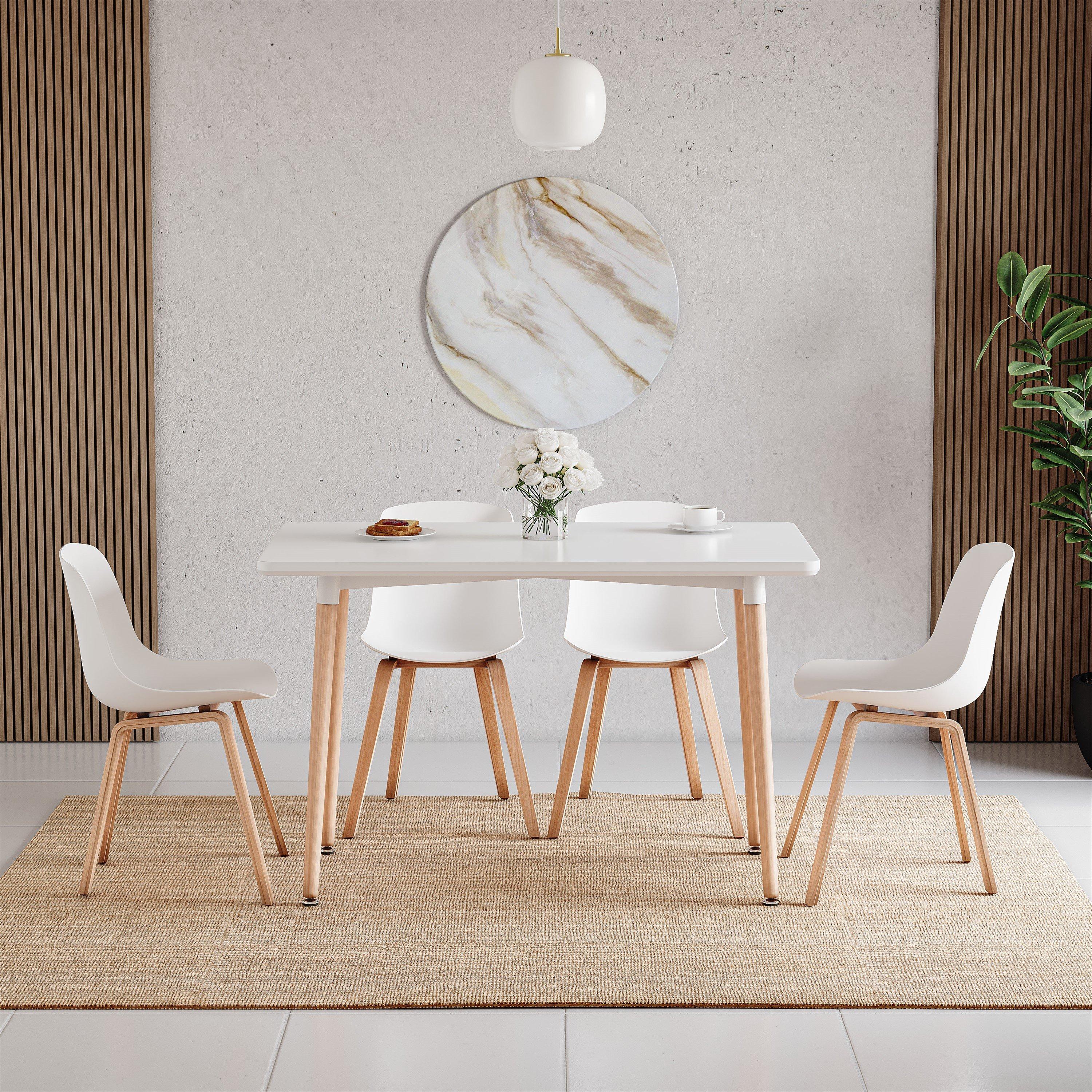 White - Lassic - Vida Designs Batley 4 Seater Square Dining Table - 3