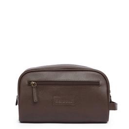 Barbour Leather Washbag