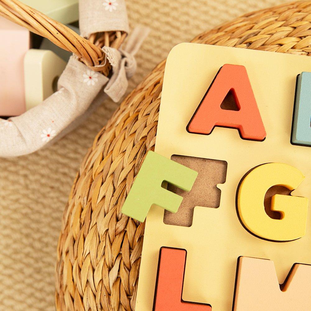 Multi - Tooky Toy - Wooden Alphabet Puzzle - 4