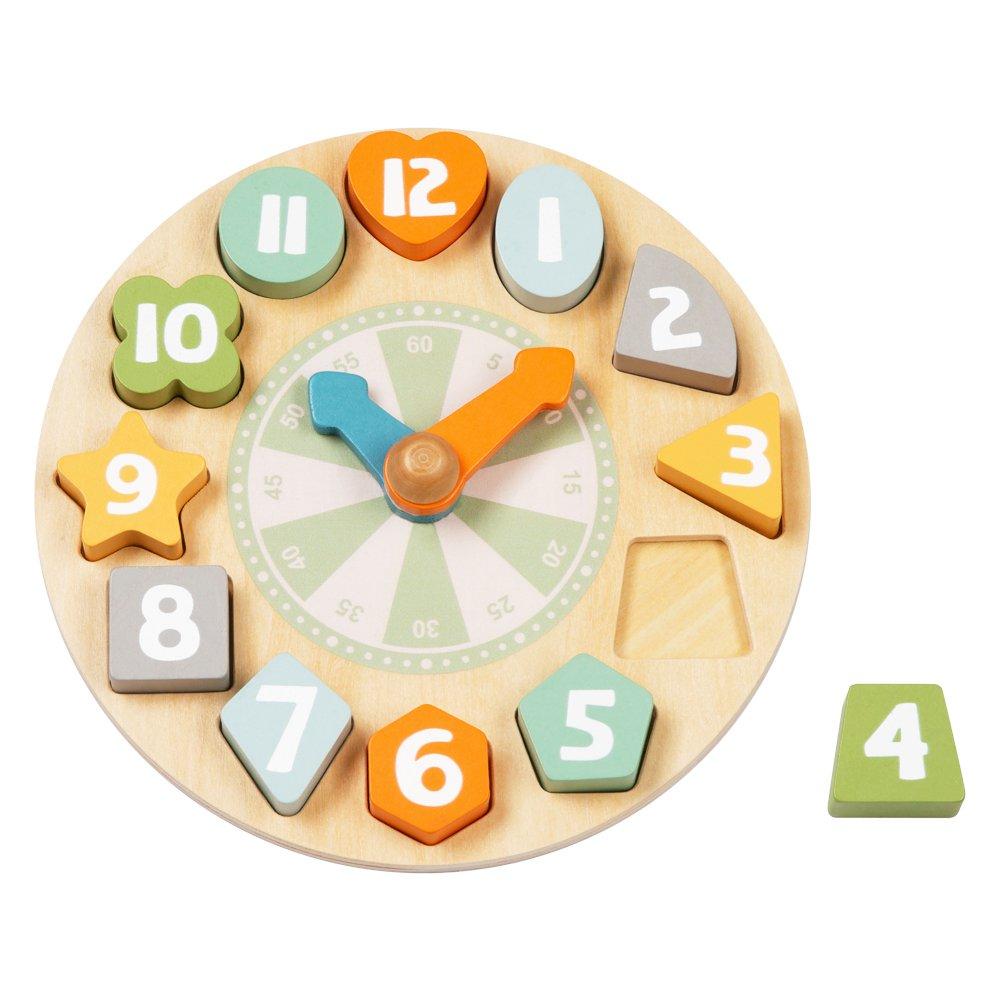 Tooky Toy  Infant Wooden Clock Puzzle - 