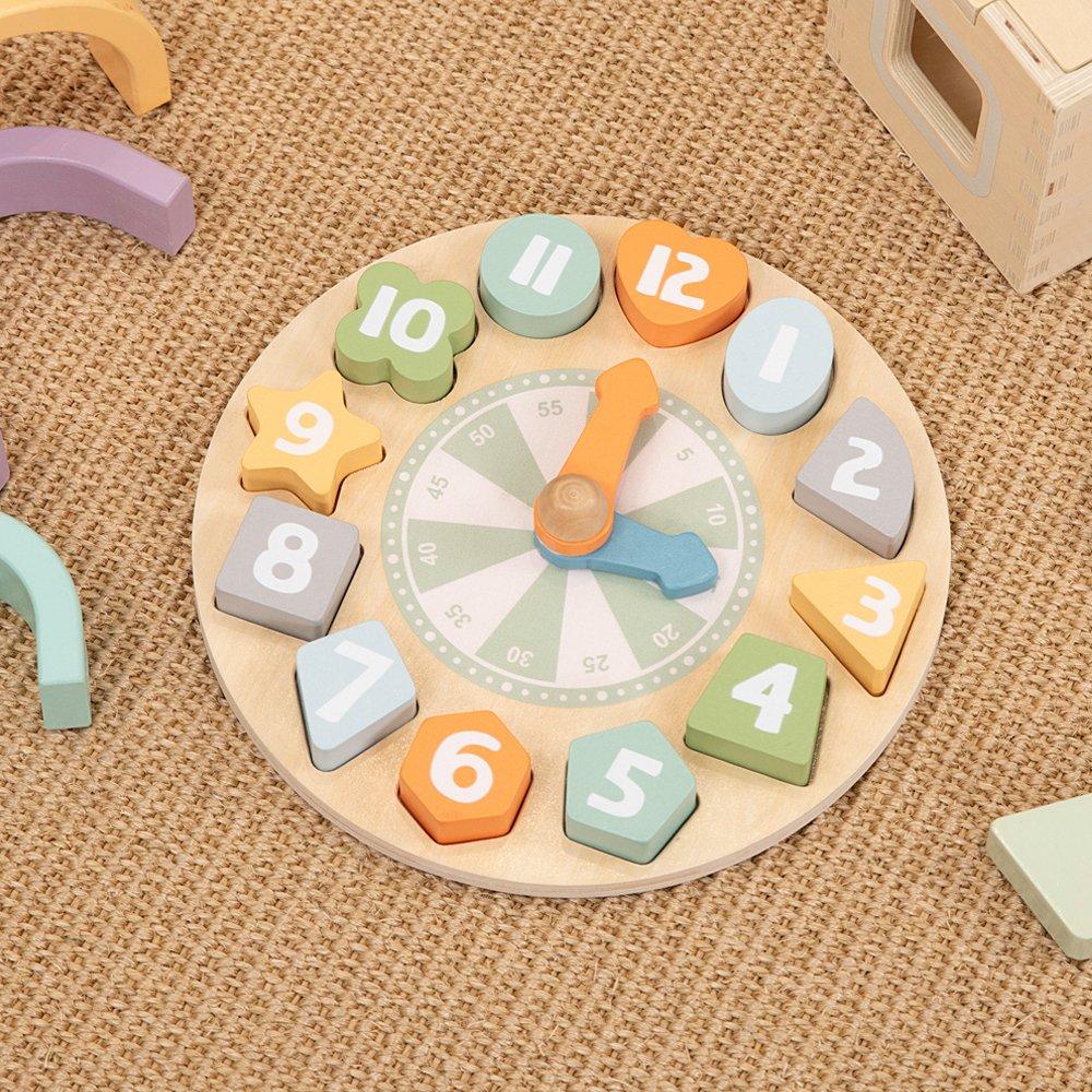 Multi - Tooky Toy - Wooden Clock Puzzle - 2