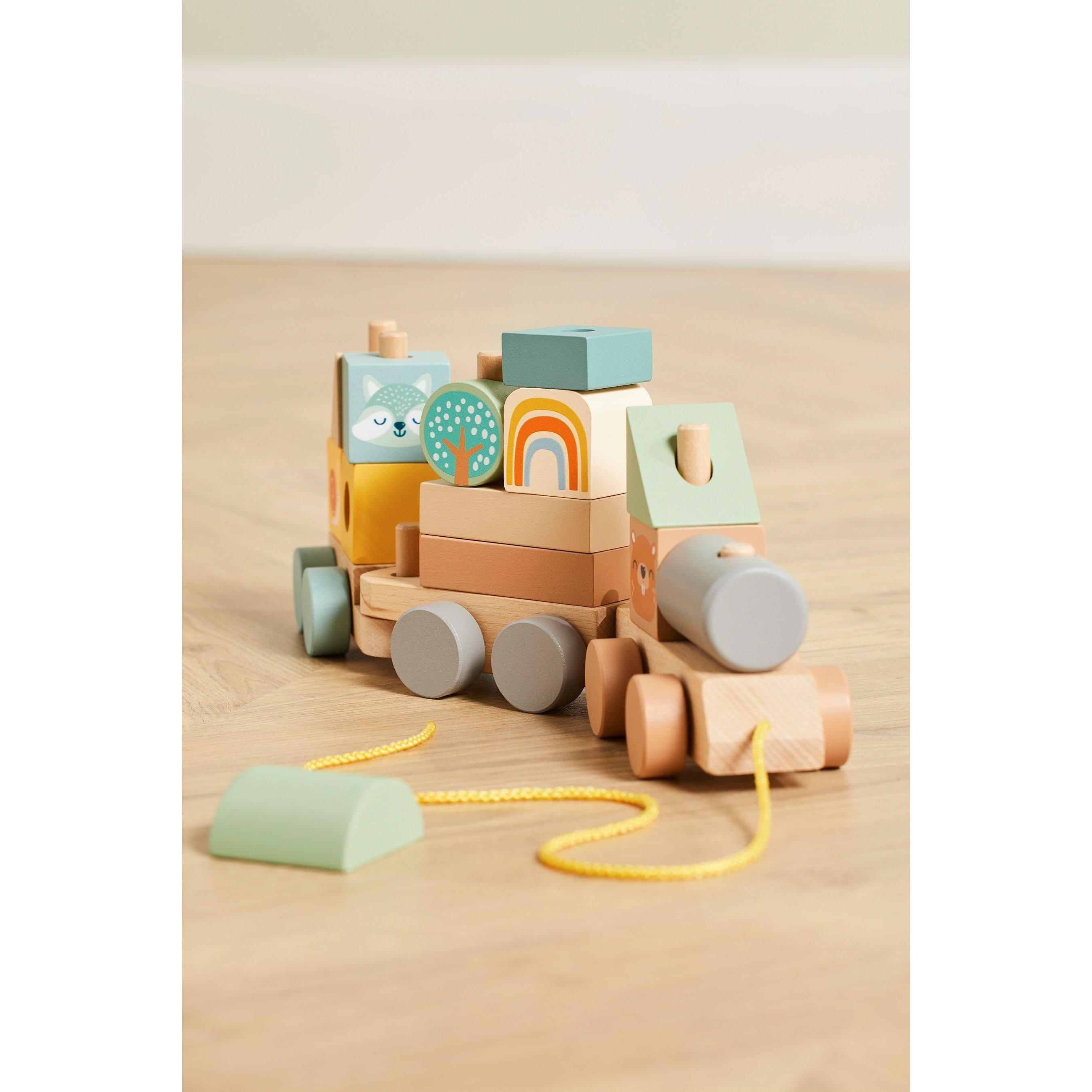 Multi - Tooky Toy - Wooden Pull Along Train - 2