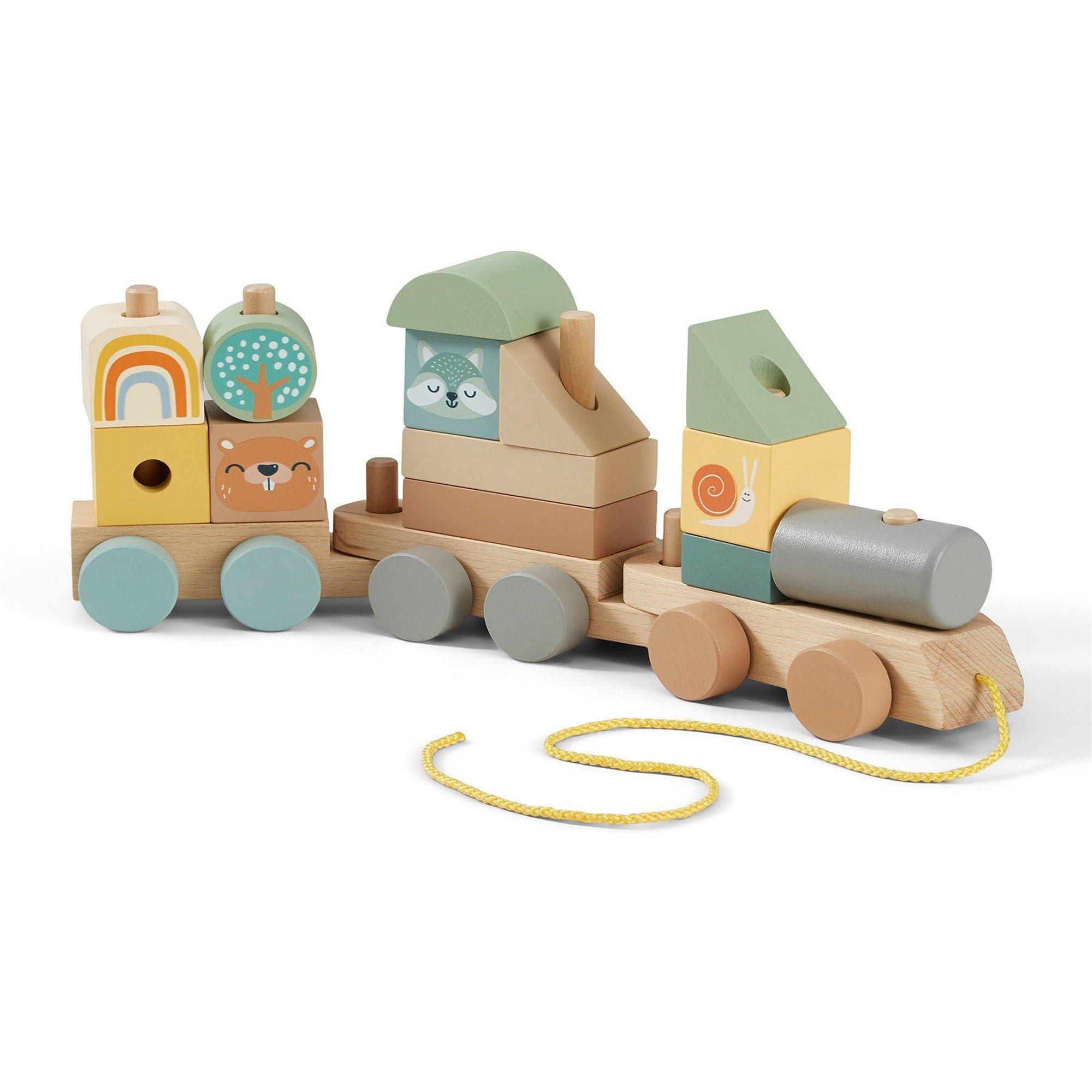 Multi - Tooky Toy - Wooden Pull Along Train - 5