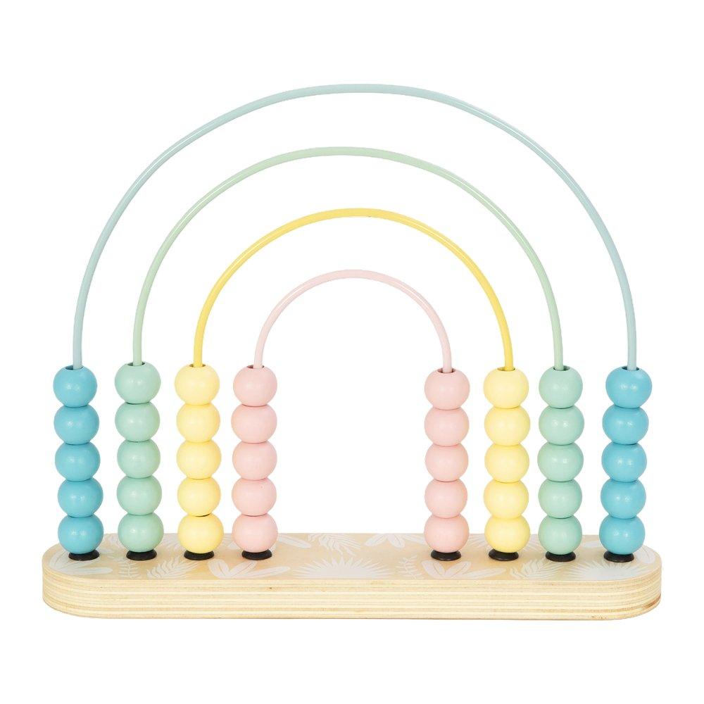 Tooky Toy  Infant Wooden Rainbow Abacus - Natural