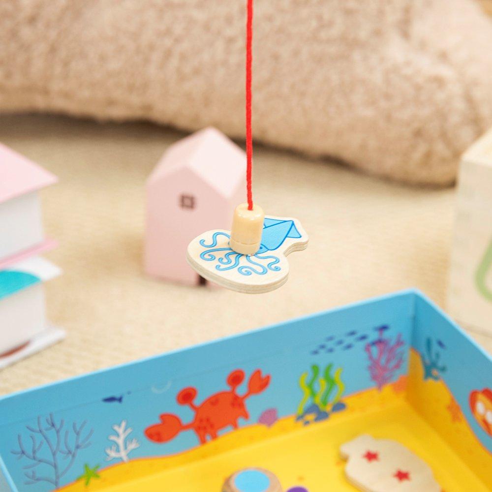 Blue - Tooky Toy - Wooden Fishing Game - 4