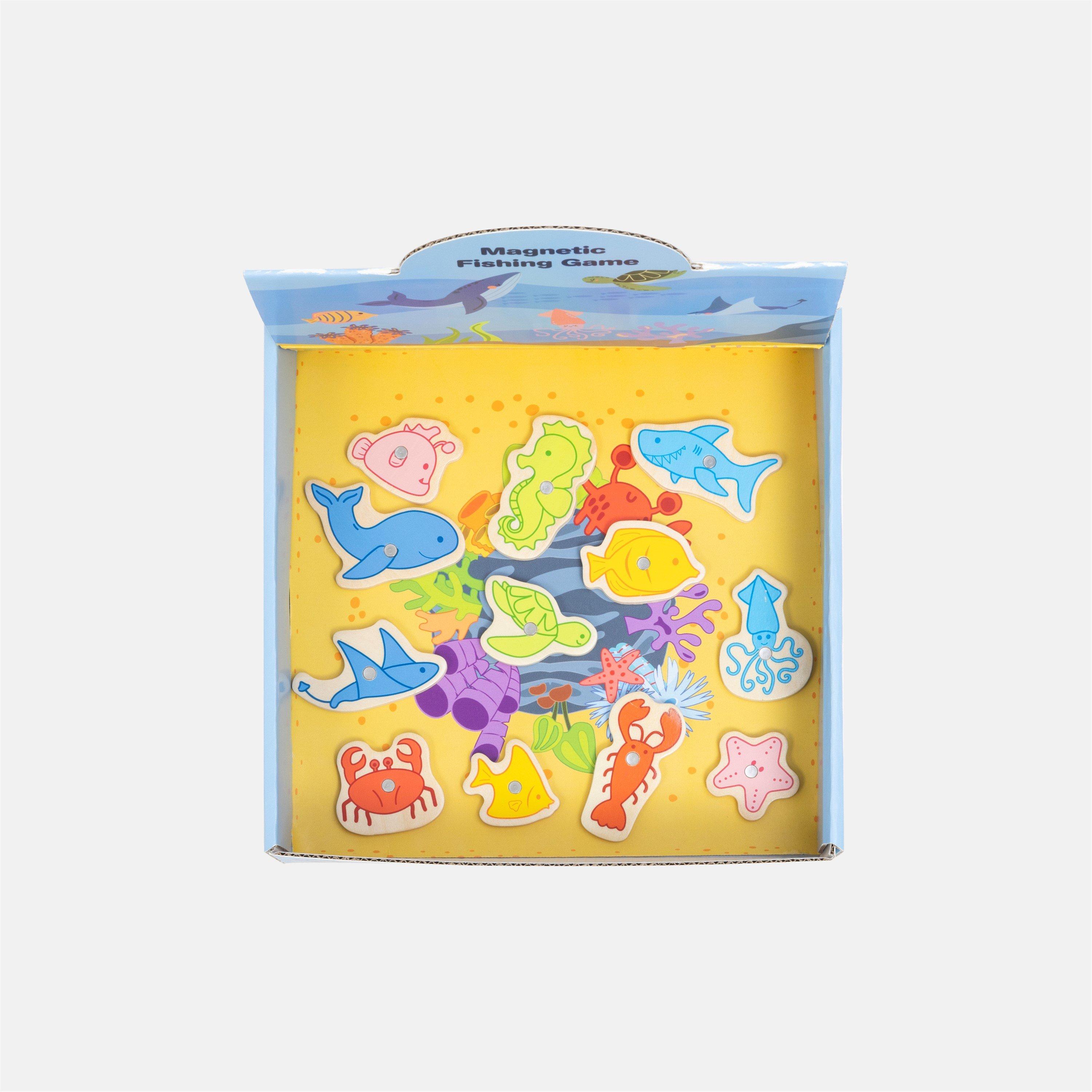 Blue - Tooky Toy - Wooden Fishing Game - 5