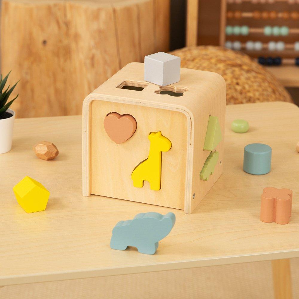Tooky Toy  Infant Wooden Shape Sorter - 