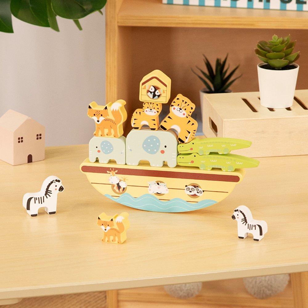 Multi - Tooky Toy - Wooden Animal Stacking Game - 3