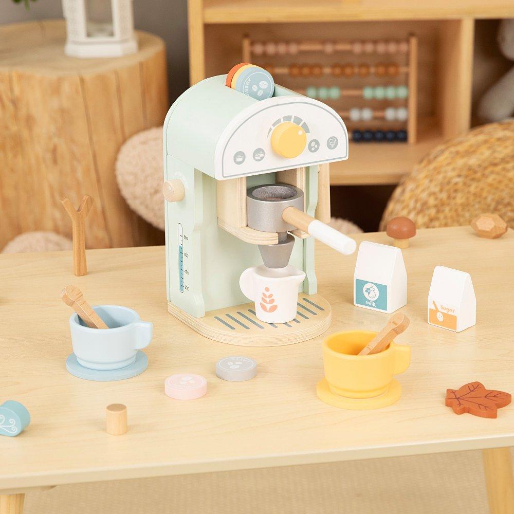 Natural - Tooky Toy - Wooden Coffee Machine Set - 2
