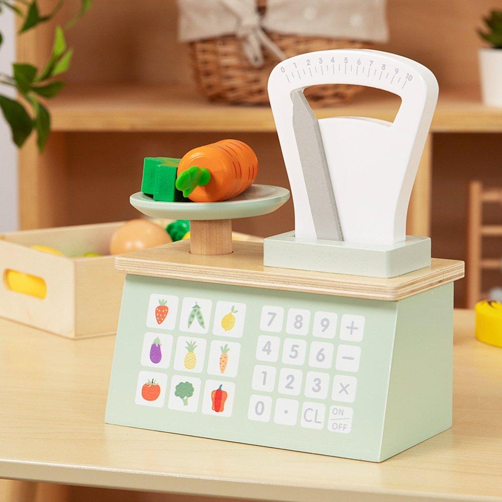 Natural - Tooky Toy - Wooden Kitchen Scales - 4
