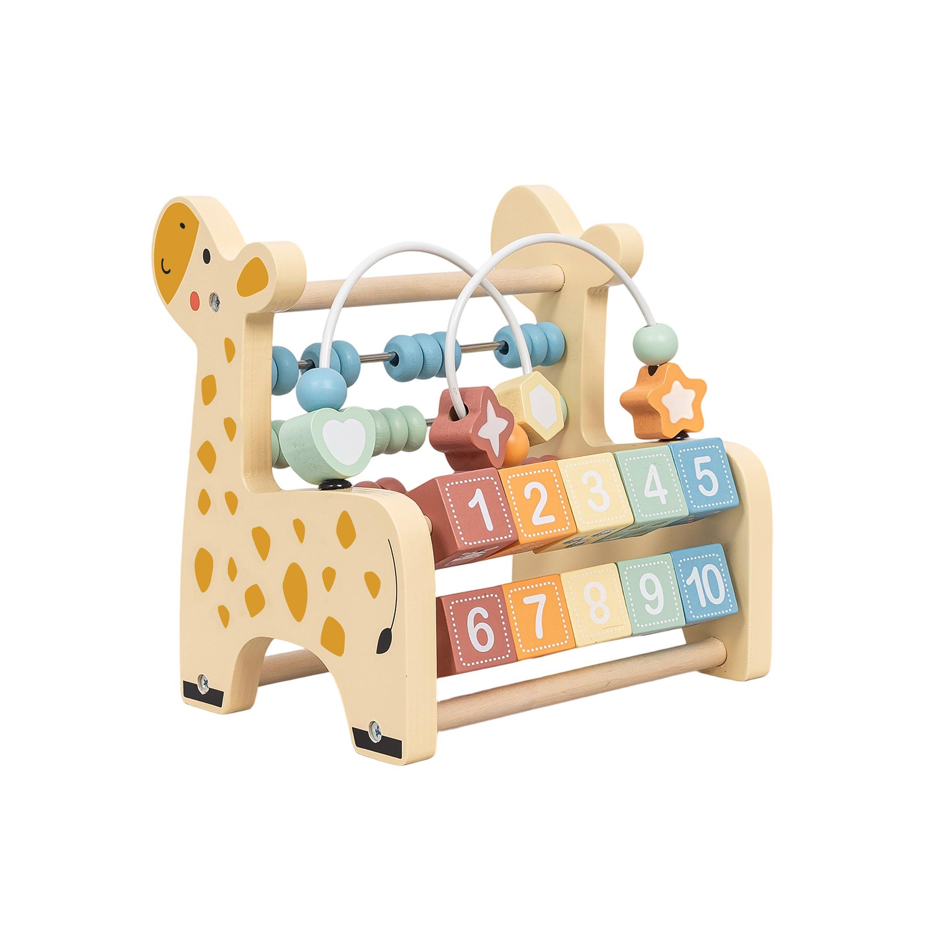 Multi - Tooky Toy - Wooden Learning Giraffe - 1