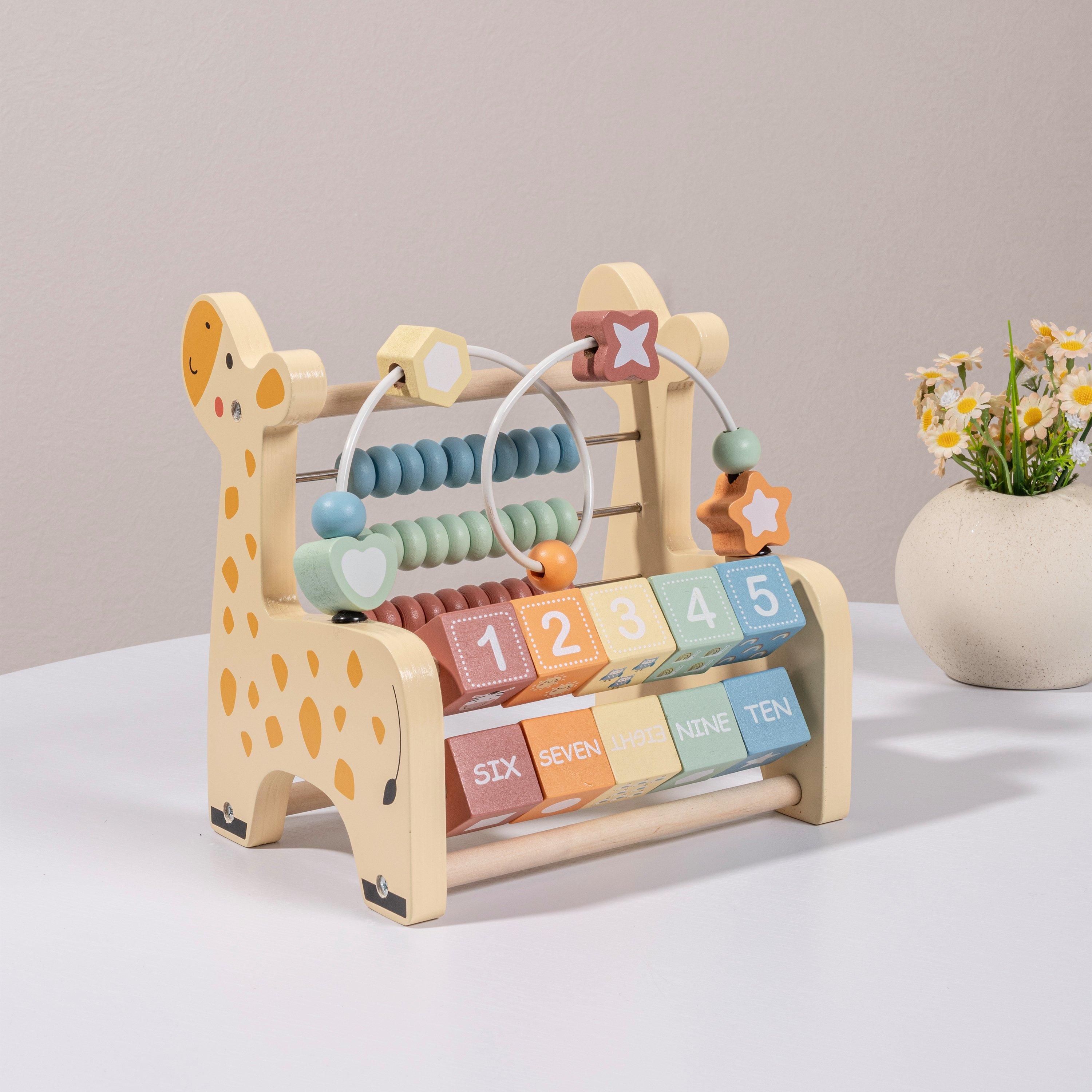 Multi - Tooky Toy - Wooden Learning Giraffe - 4