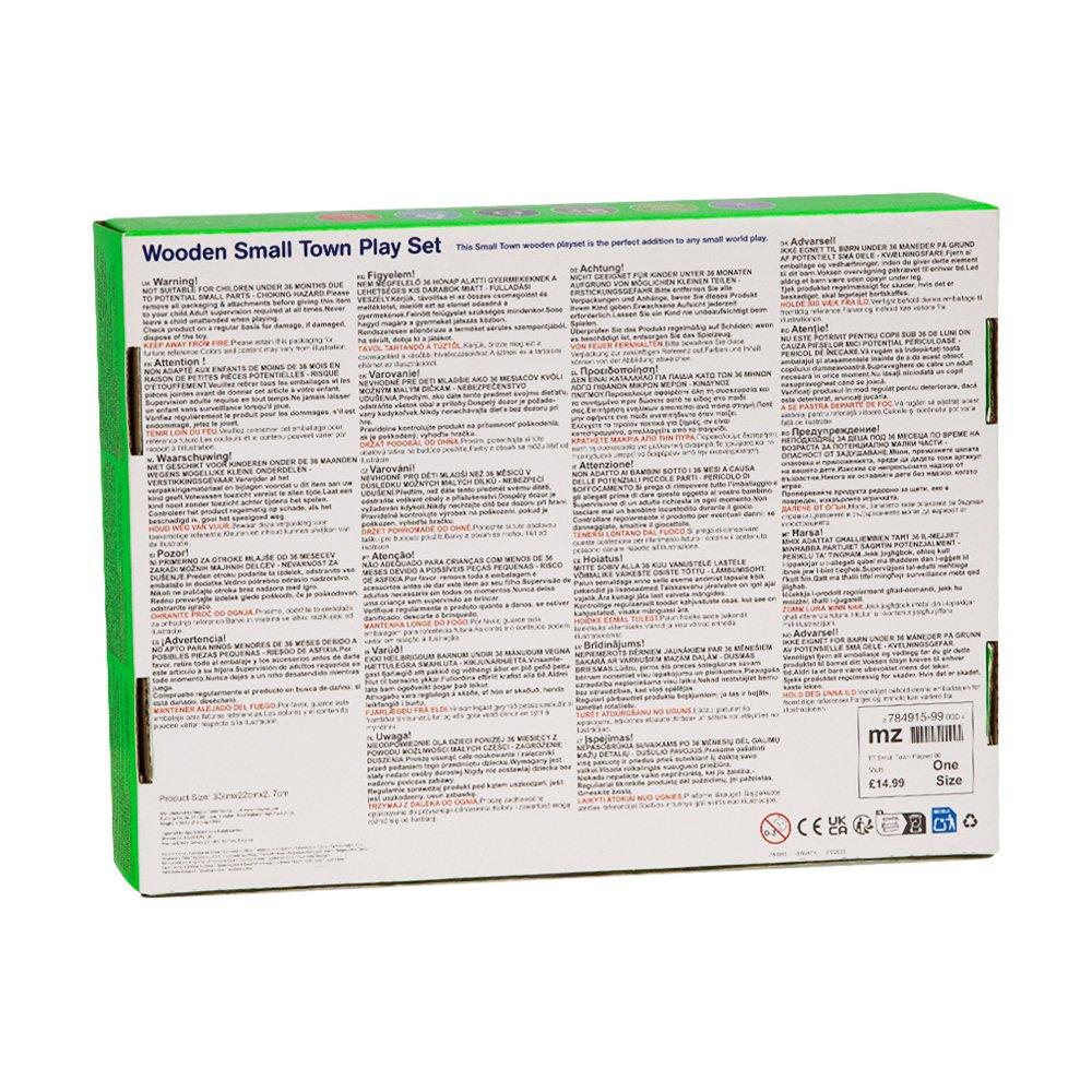 Multi - Tooky Toy - Wooden Town Playset - 6