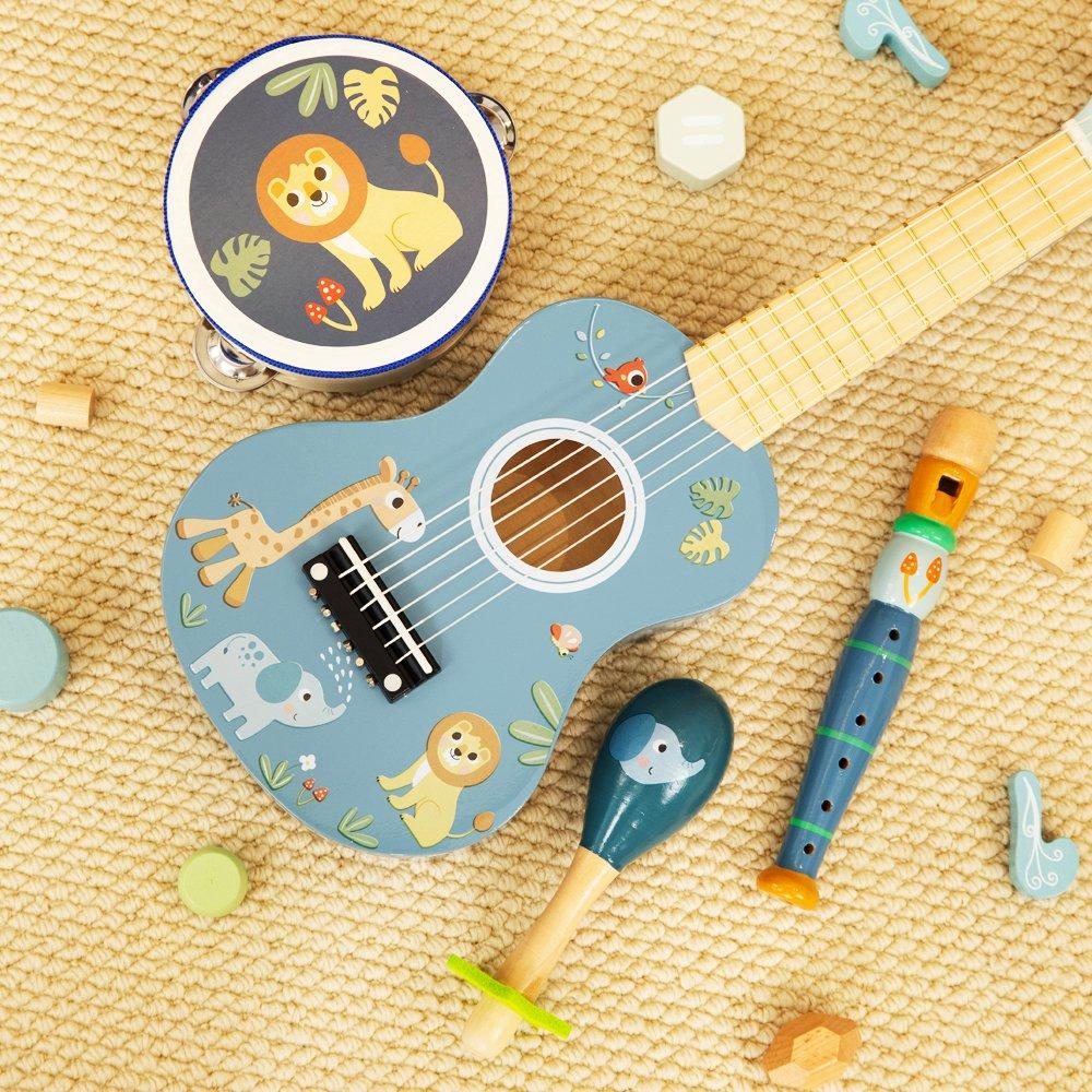 Multi - Tooky Toy - Wooden Jungle Musical Instrument Set - 3