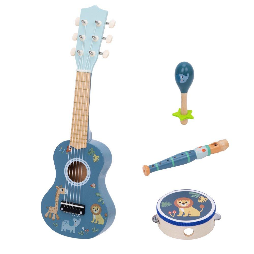 Multi - Tooky Toy - Wooden Jungle Musical Instrument Set - 4