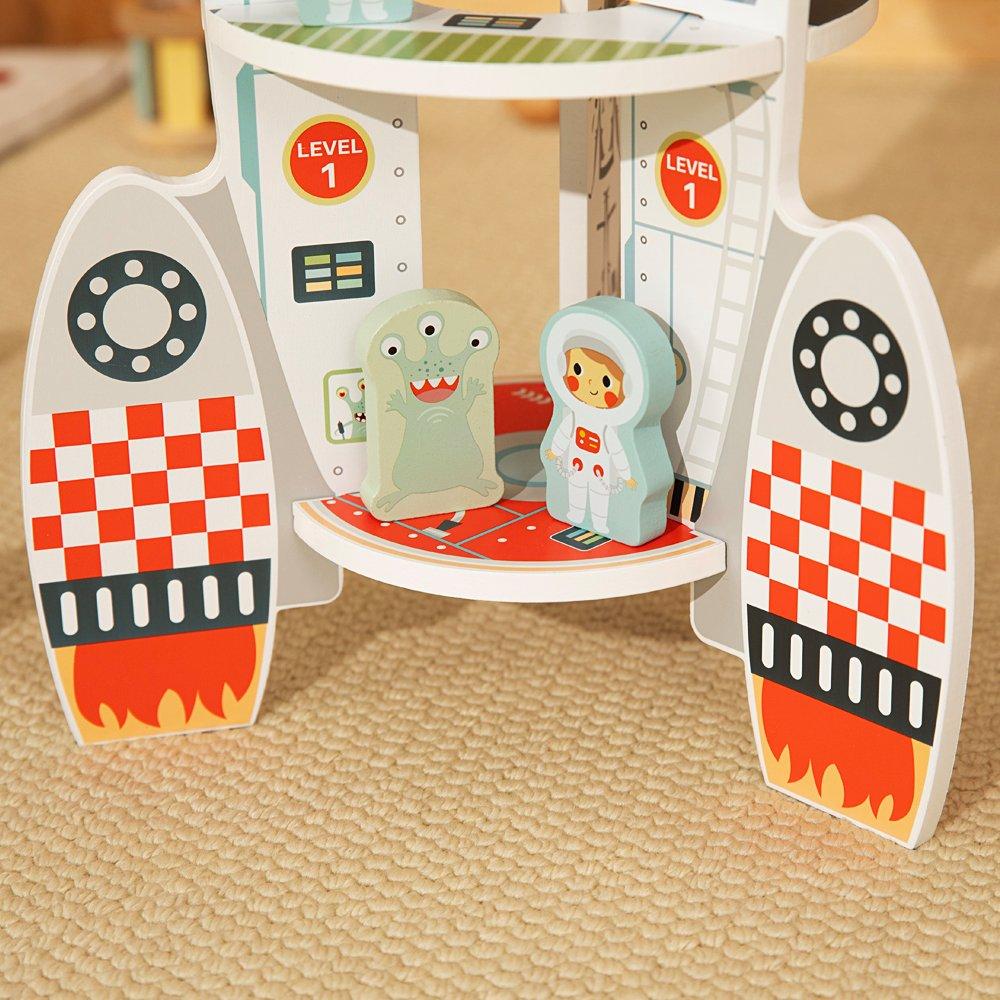 Mehrfarbig - Tooky Toy - Wooden Rocket Playset - 4