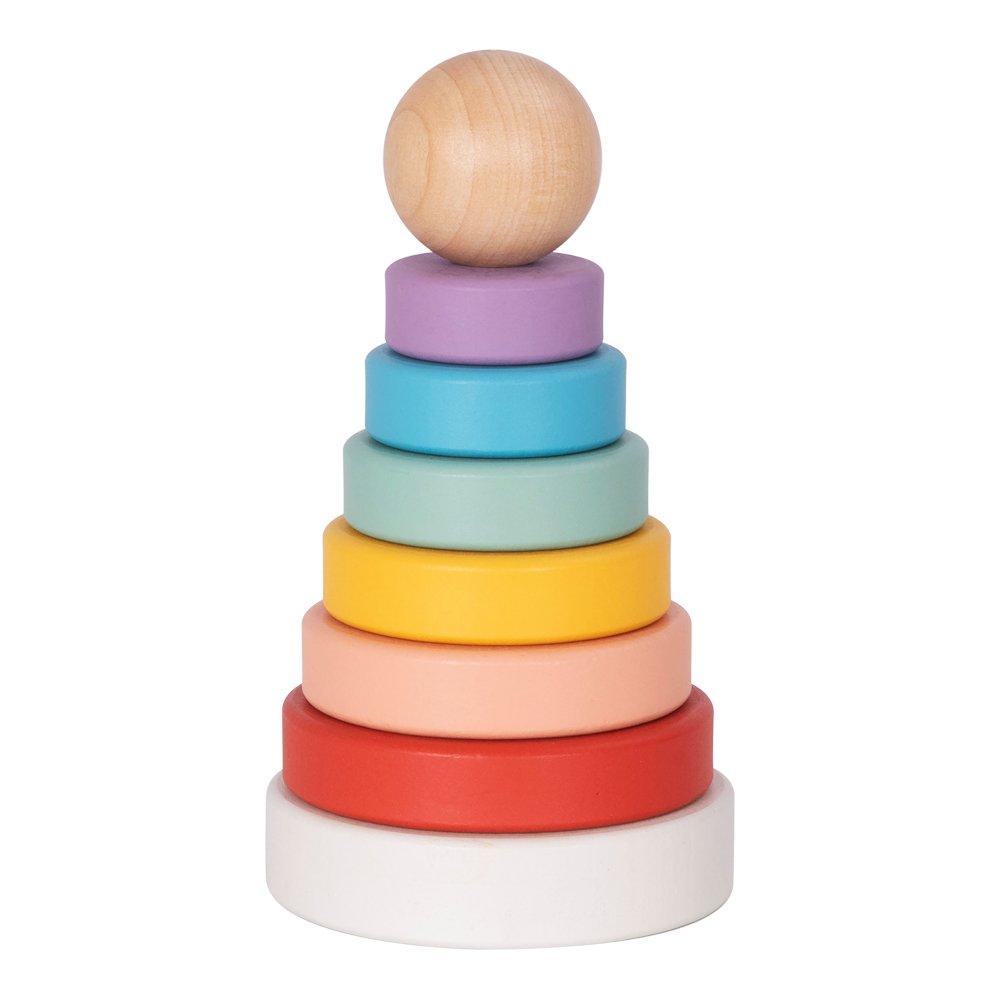 Multi - Tooky Toy - Wooden Rainbow Stacker - 1