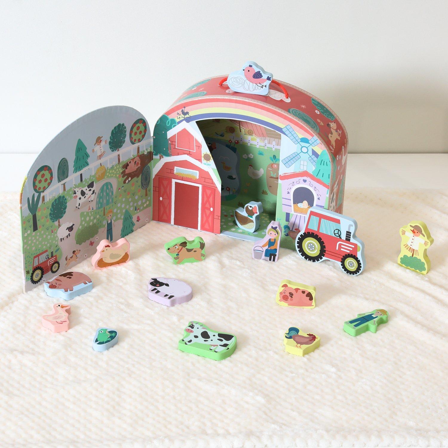 Multi - Tooky Toy - Wooden Carry Along Farm - 1