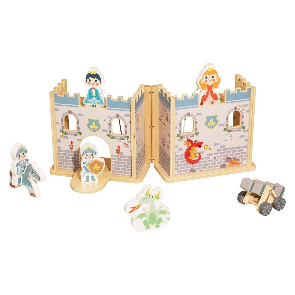 Grey - Tooky Toy - Wooden Carry Along Castle - 1