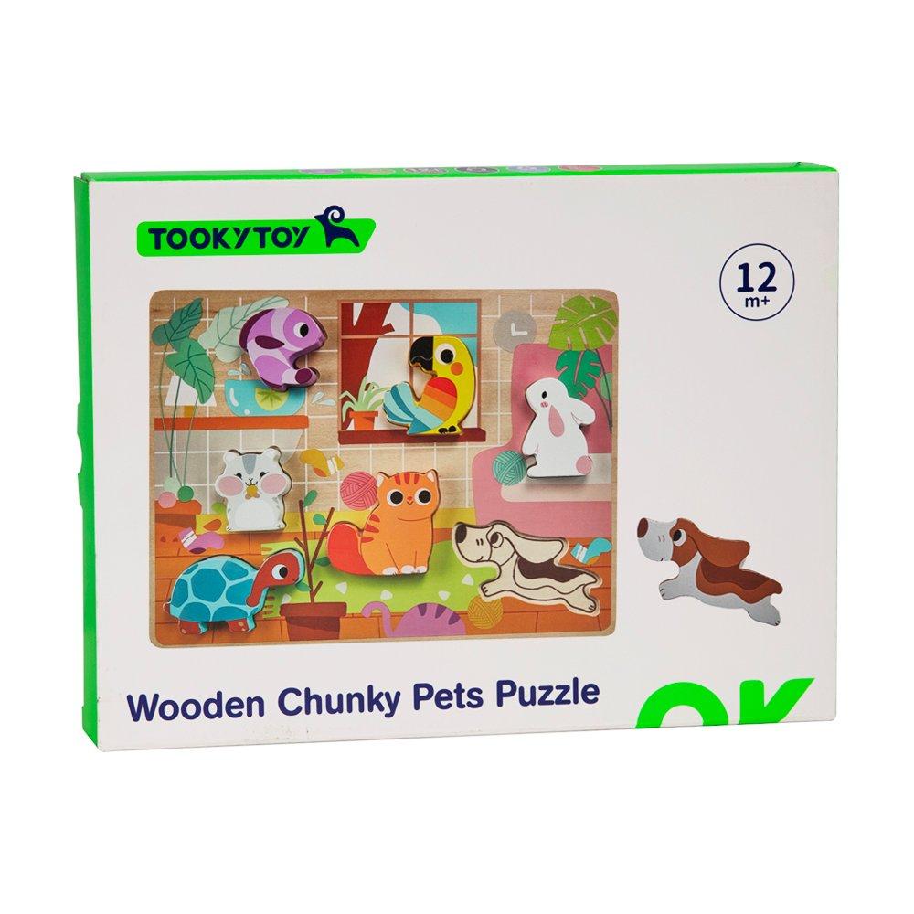 Multi - Tooky Toy - Wooden Chunky Pets Puzzle - 5