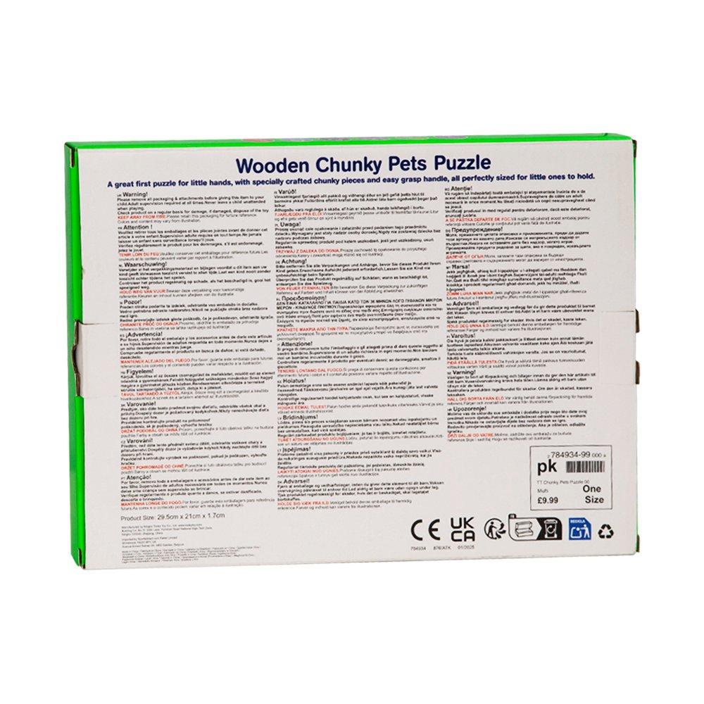 Multi - Tooky Toy - Wooden Chunky Pets Puzzle - 6