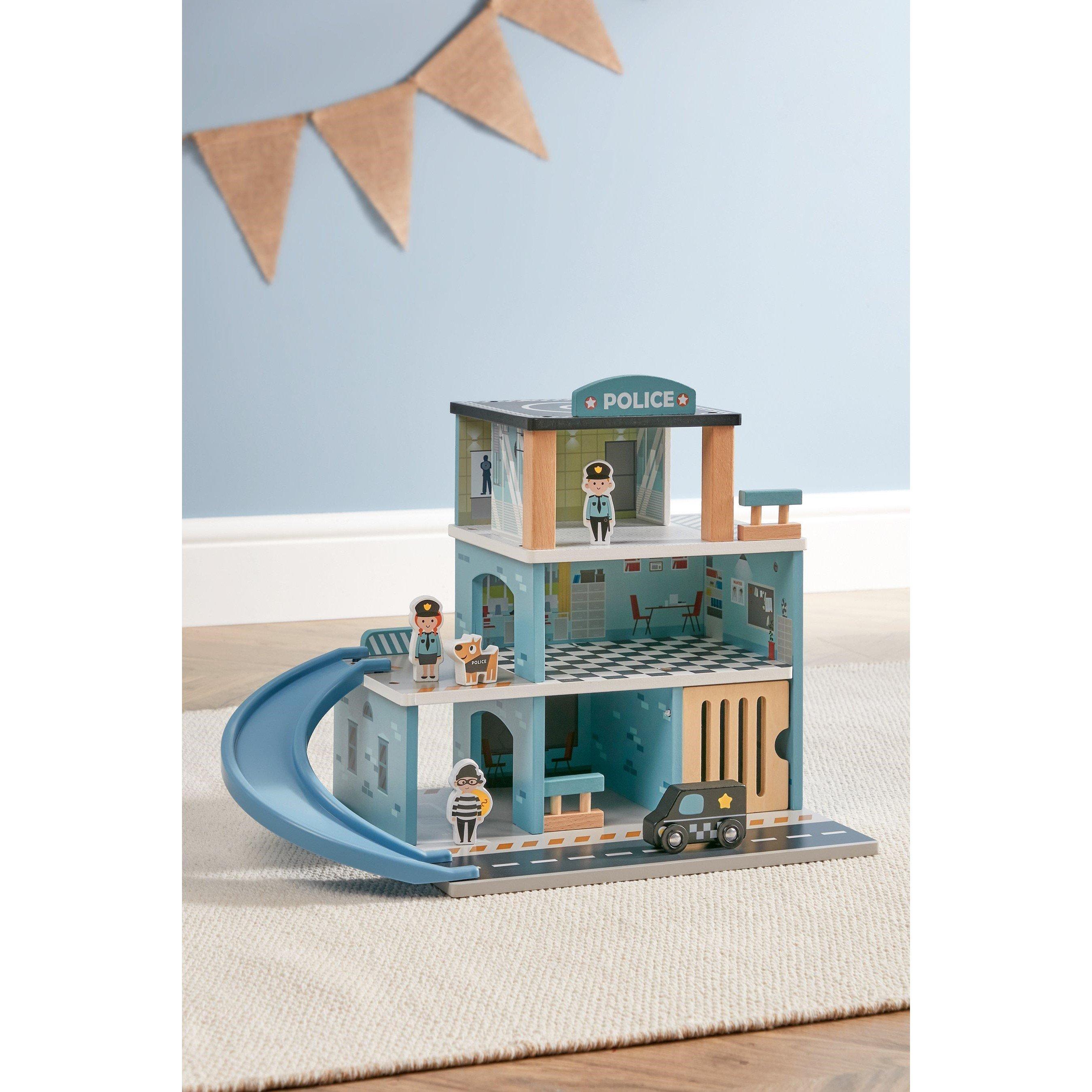 Multi - Tooky Toy - Wooden Police Station Playset - 1