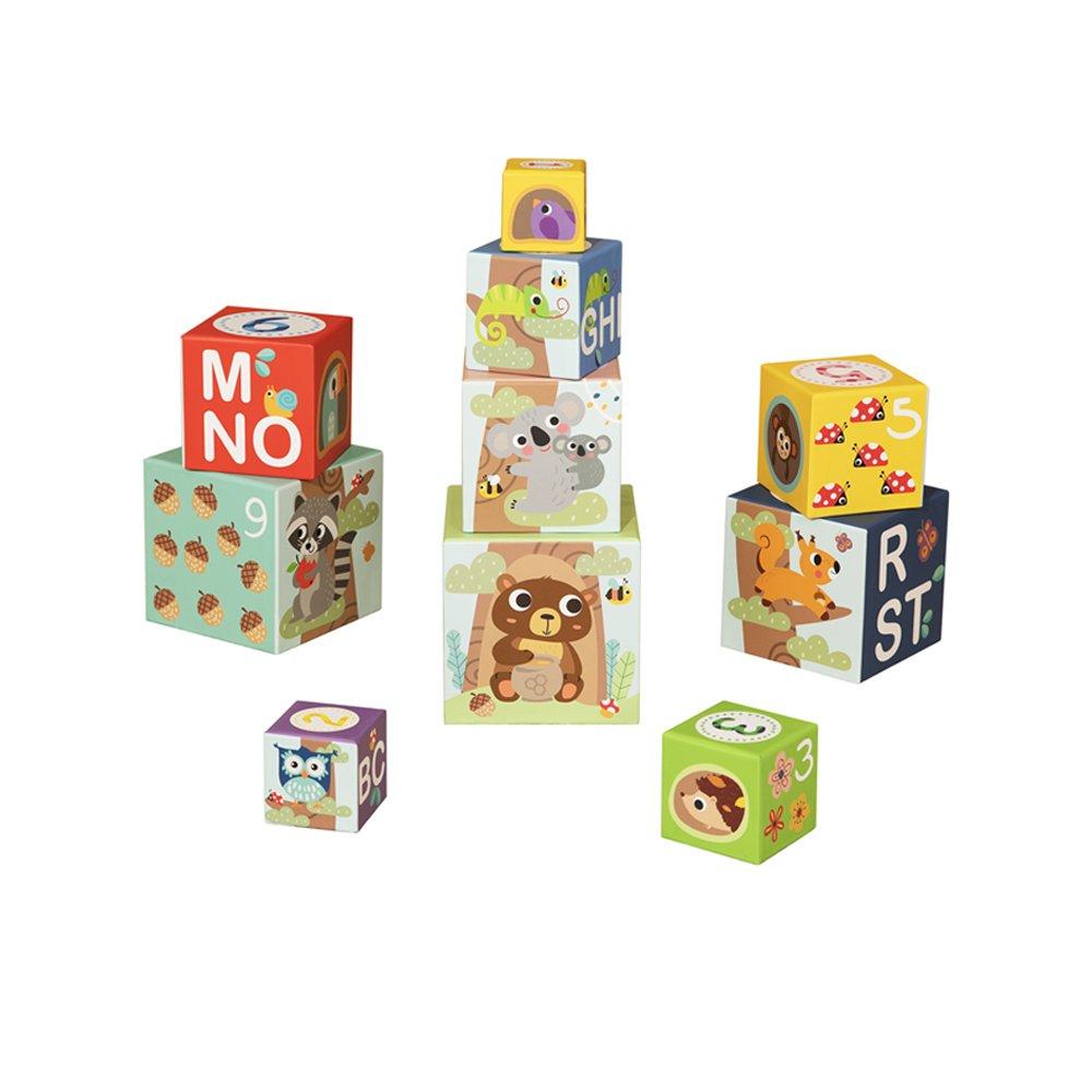 Tooky Toy  Infant Alphabet And Number Stacking Boxes - 