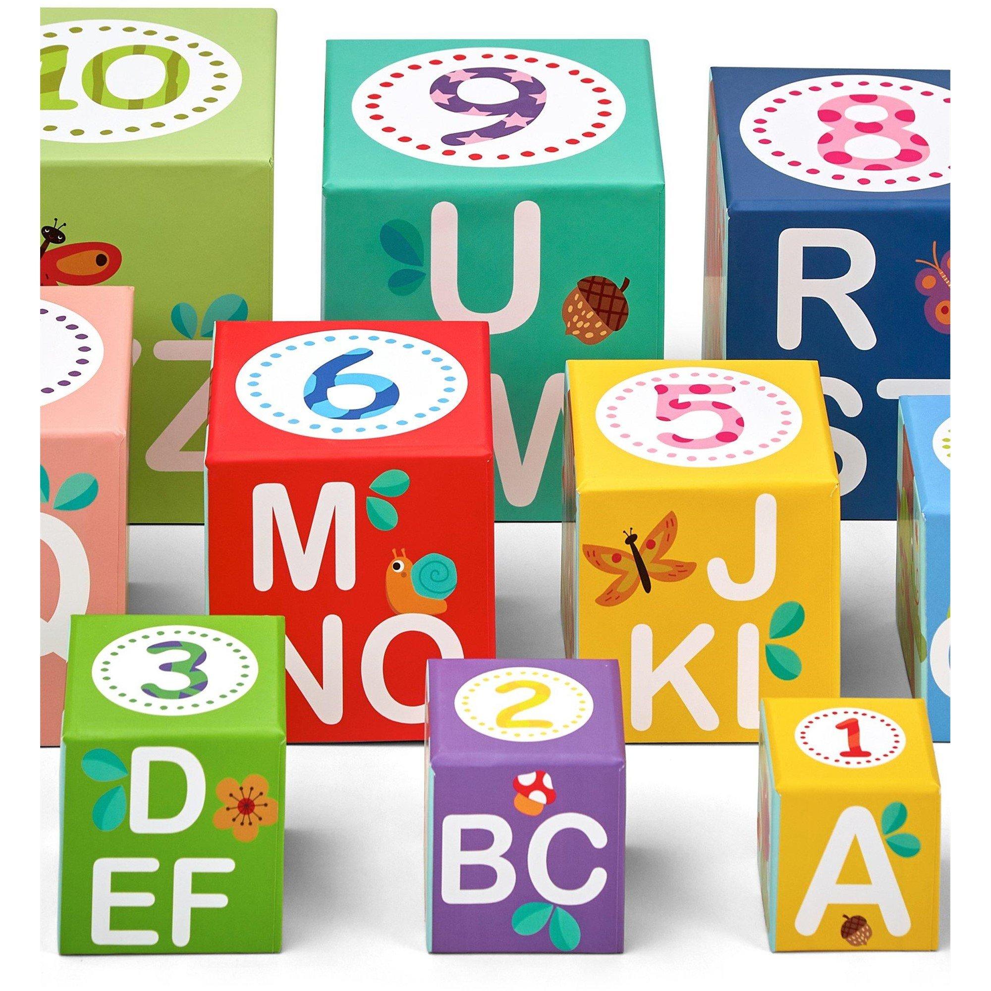 Tooky Toy Alphabet and Number Stacking Boxes | Sports Direct