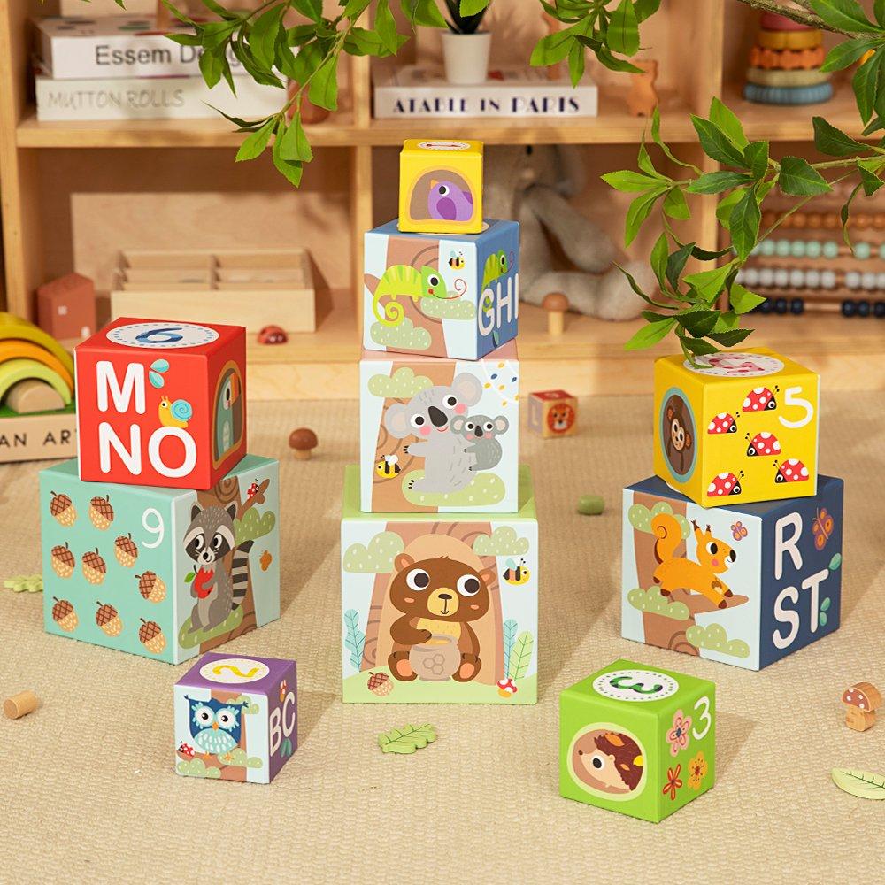 Multi - Tooky Toy - Alphabet and Number Stacking Boxes - 3
