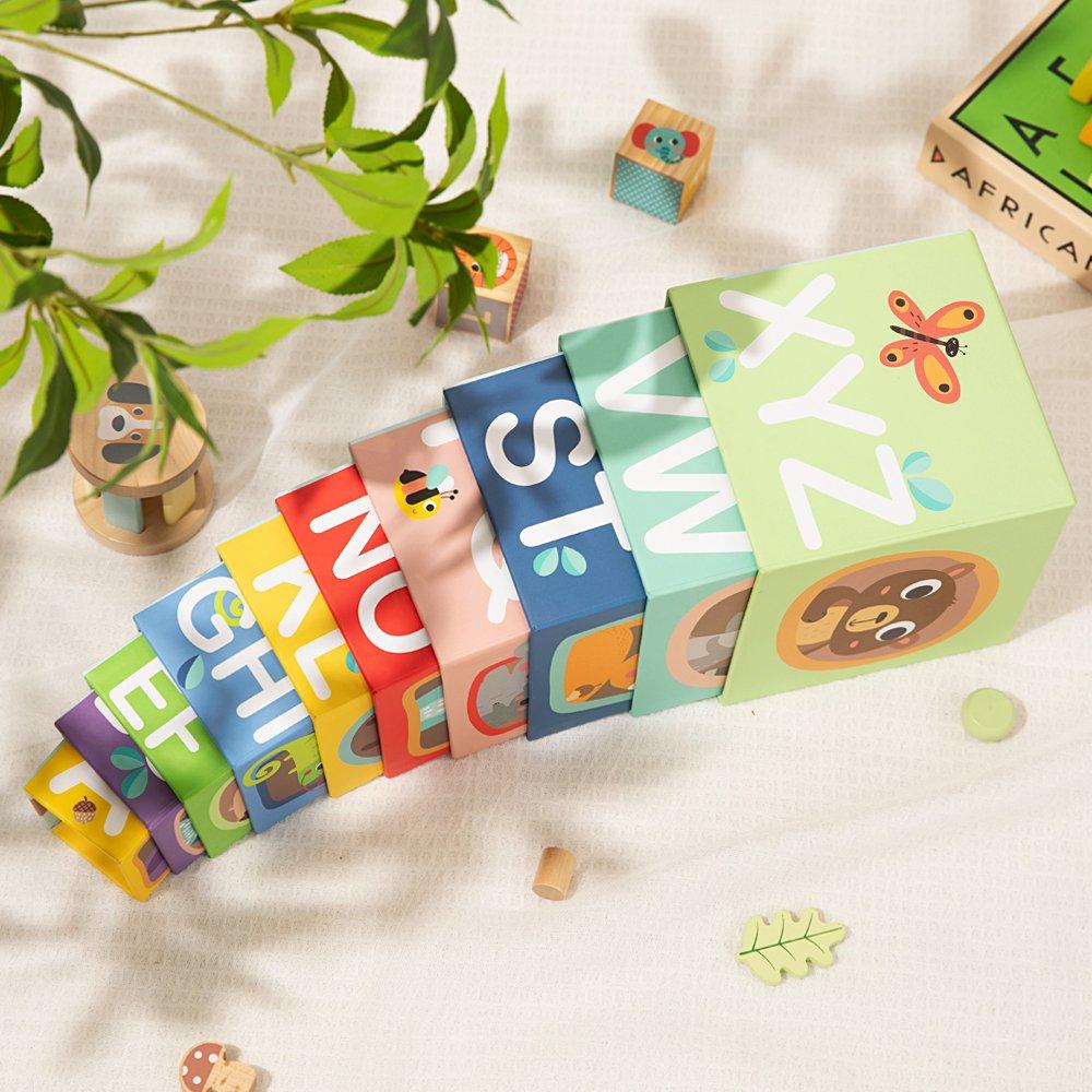 Tooky Toy Alphabet and Number Stacking Boxes | Sports Direct