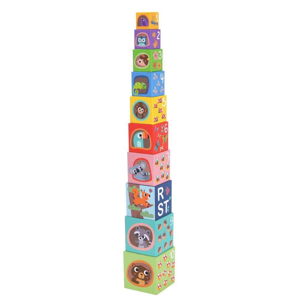 Multi - Tooky Toy - Alphabet and Number Stacking Boxes - 6