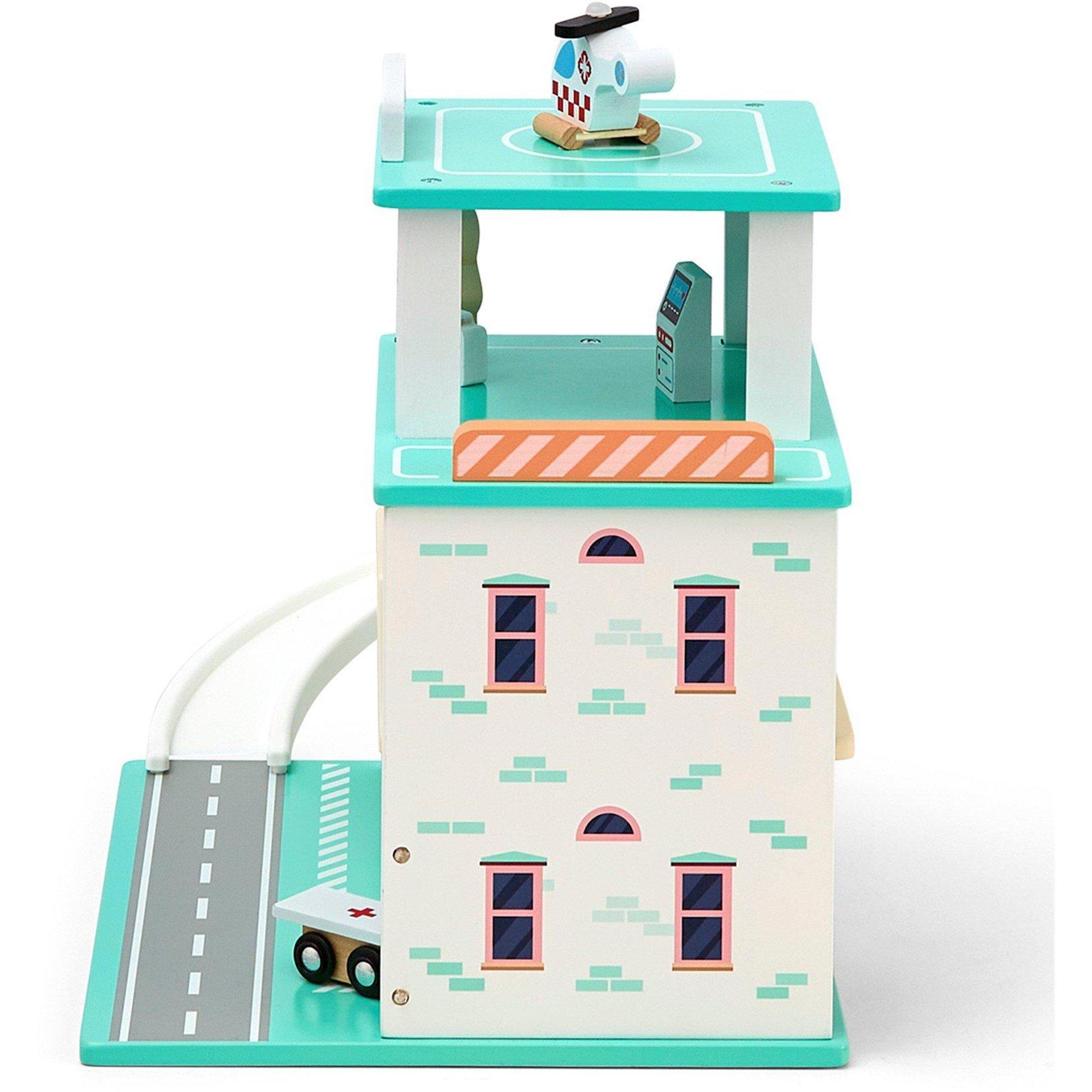 Bleu - Tooky Toy - Wooden Hospital Playset - 4