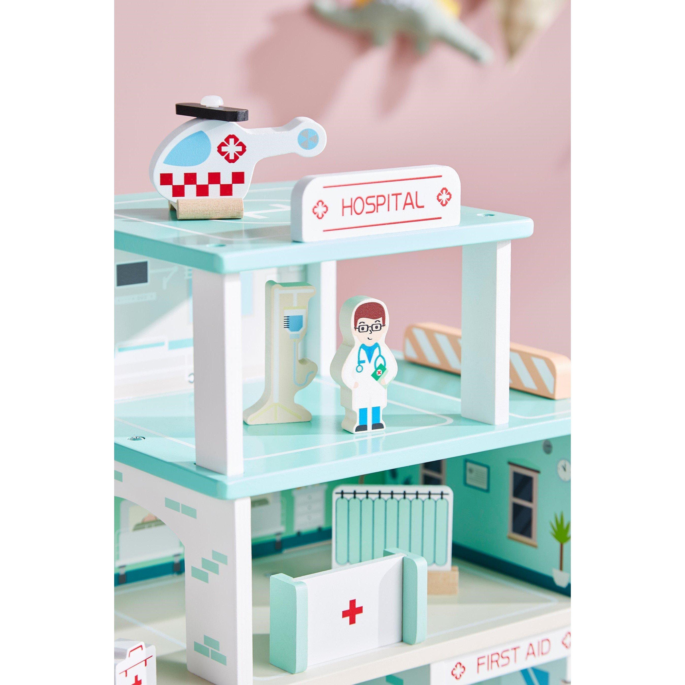 Bleu - Tooky Toy - Wooden Hospital Playset - 7