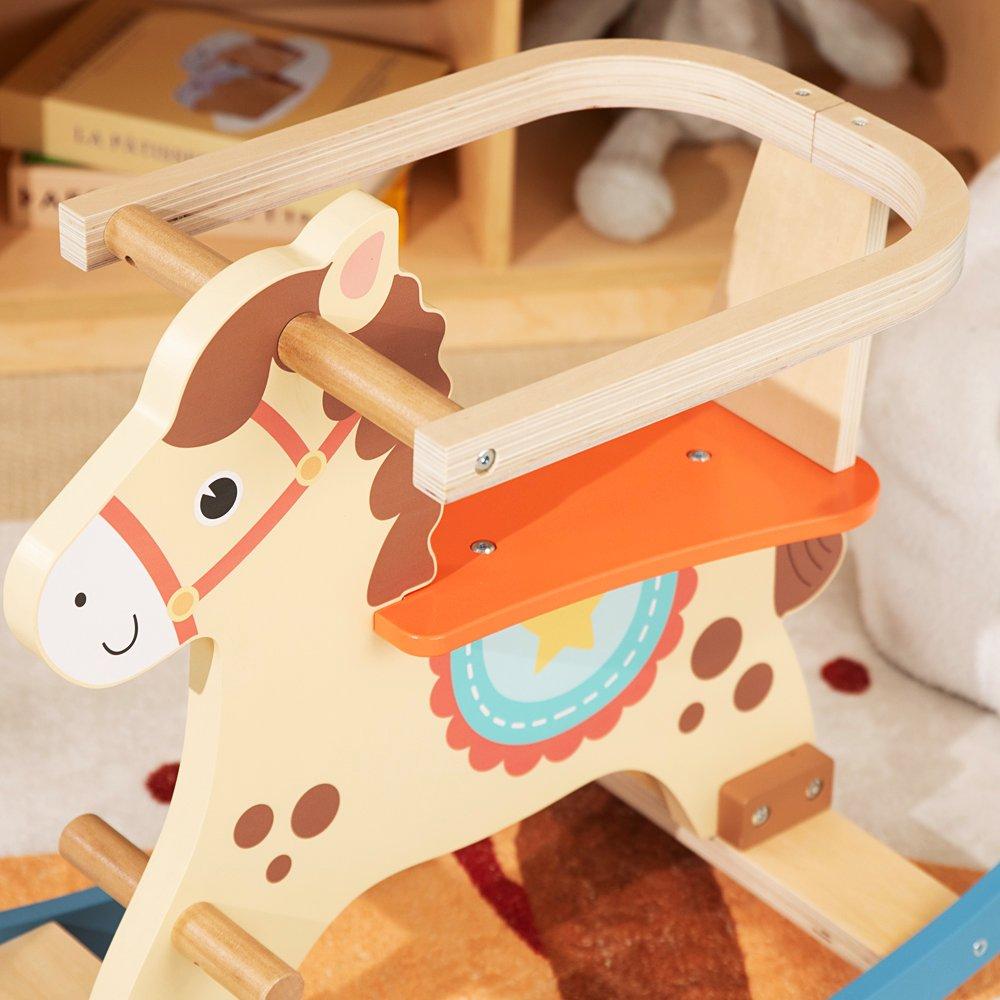 Blau - Tooky Toy - Wooden Rocking Horse - Blue - 4