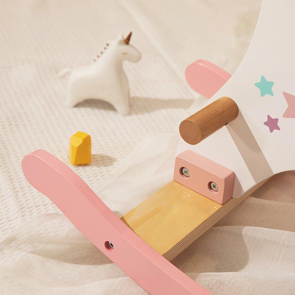 Pink - Tooky Toy - Wooden Rocking Horse - Pink - 4