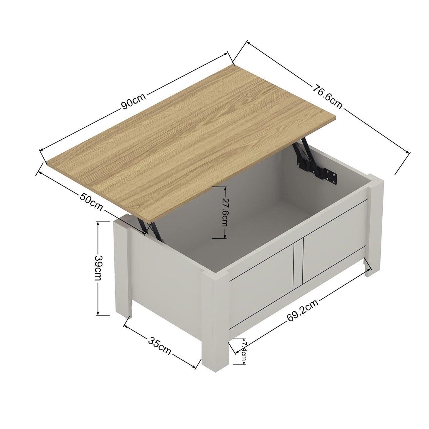 Grey - Jack Wills - Sherbourne Lift Top Coffee Table - 10