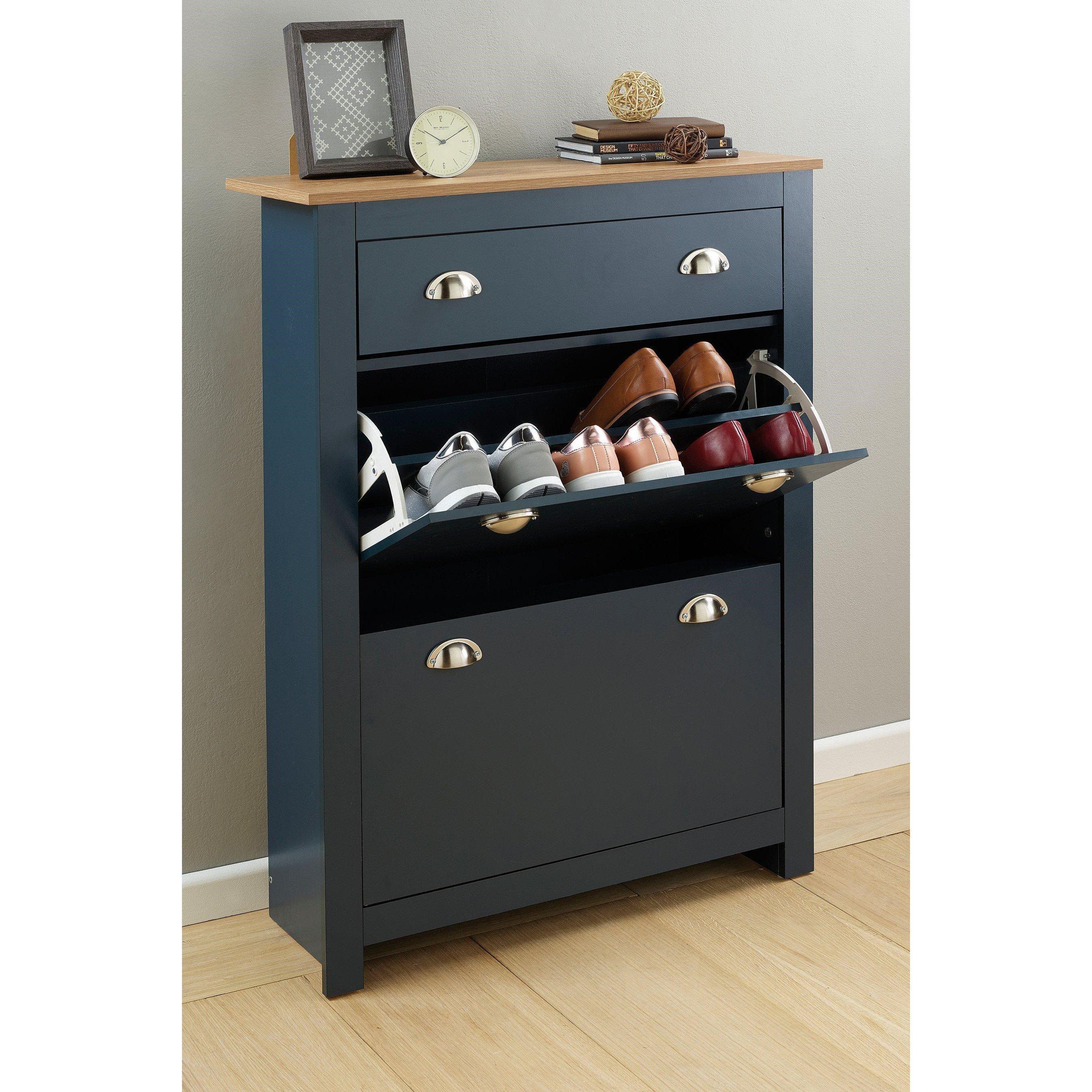 Blue Slate - Homelife - Sherbourne Shoe Cabinet