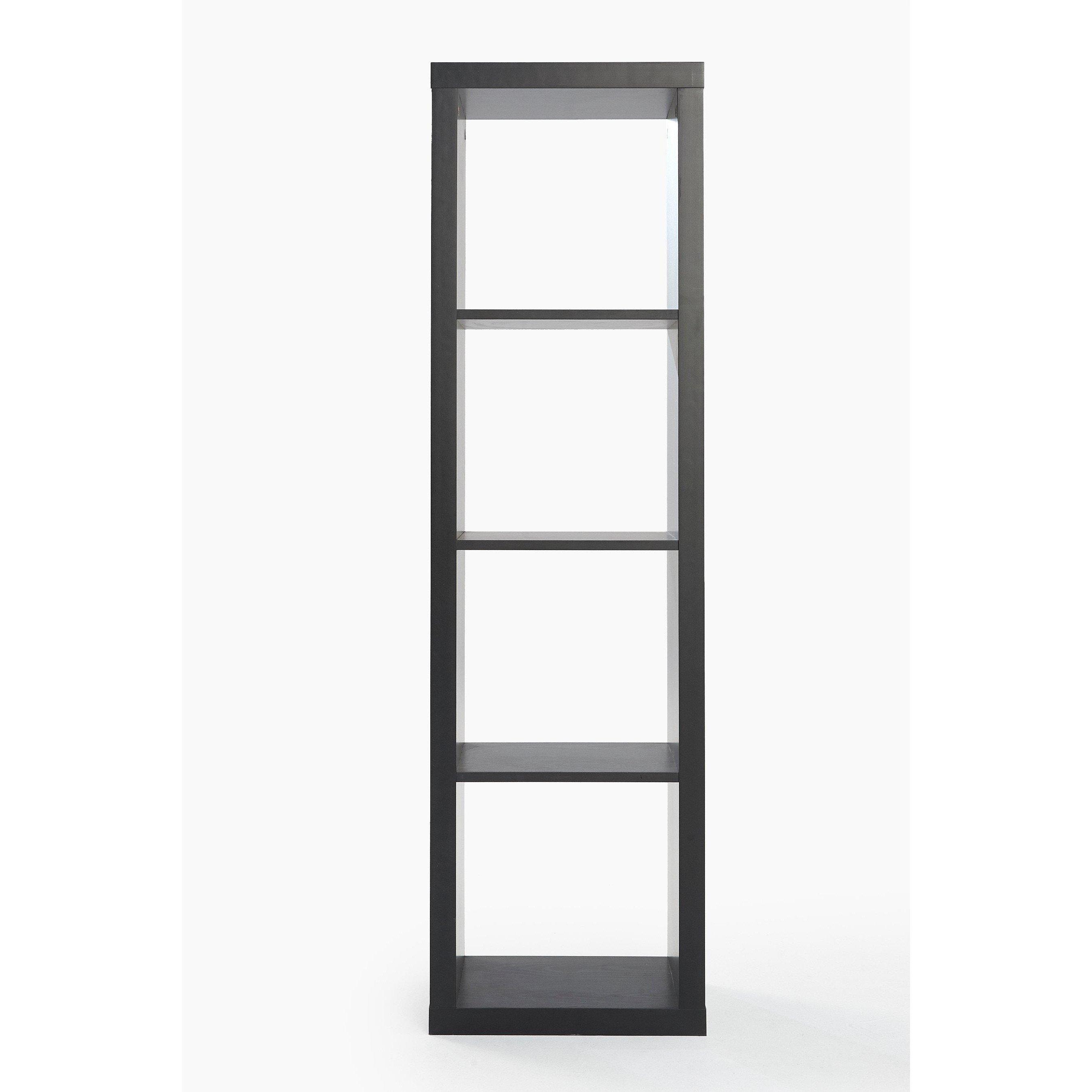 Black - Homelife - Addison Tall 4 Cube Shelving Unit - 2
