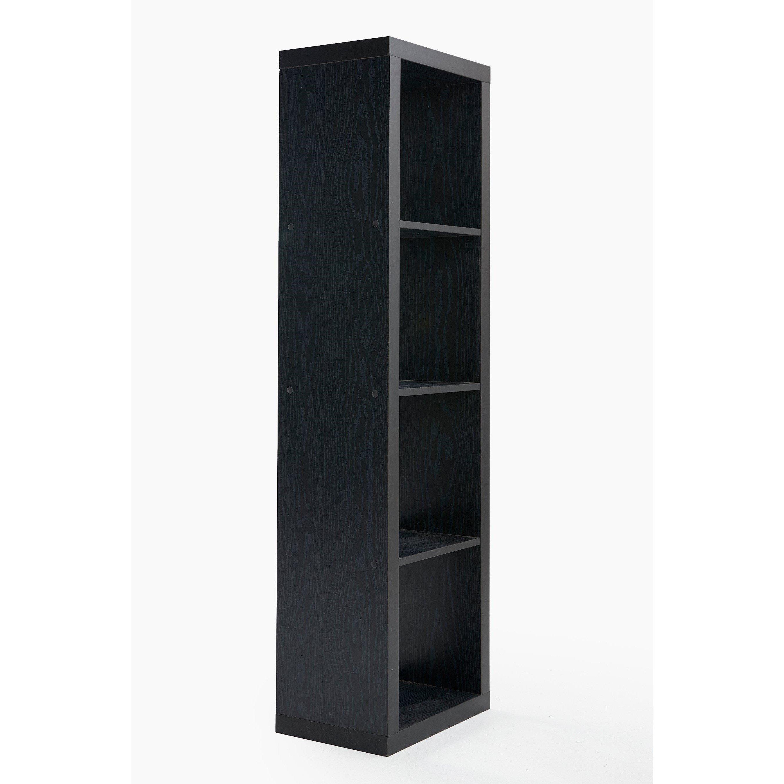 Black - Homelife - Addison Tall 4 Cube Shelving Unit - 4