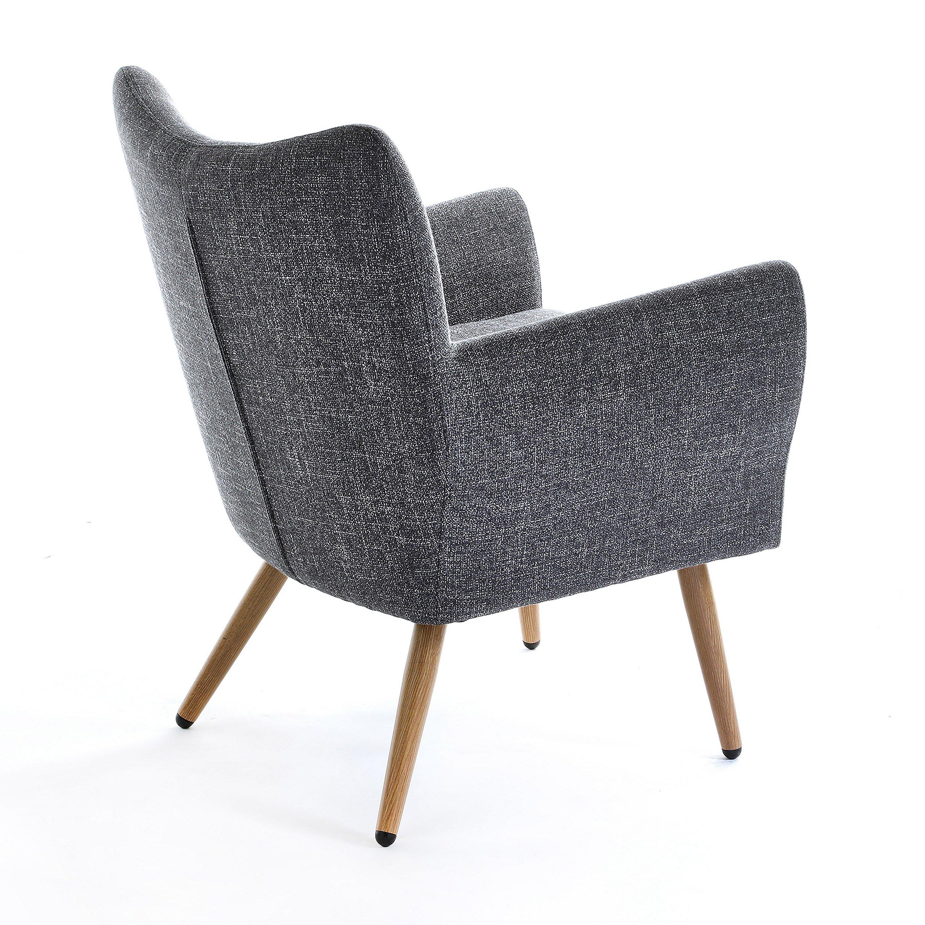 Charcoal - Homelife - Linen Walton Armchair - 3