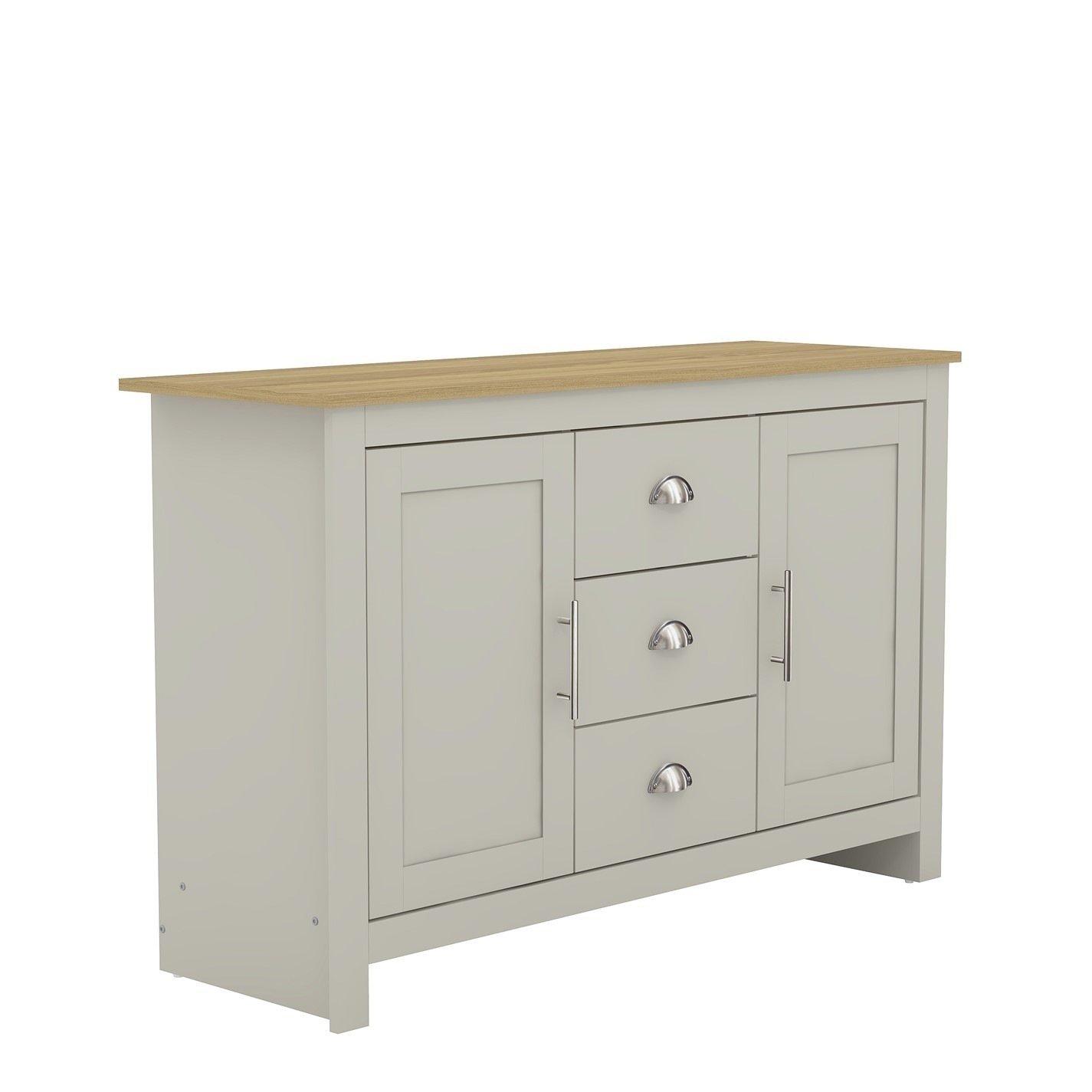 Grey - Jack Wills - Sherbourne 3 Drawer Sideboard - 3