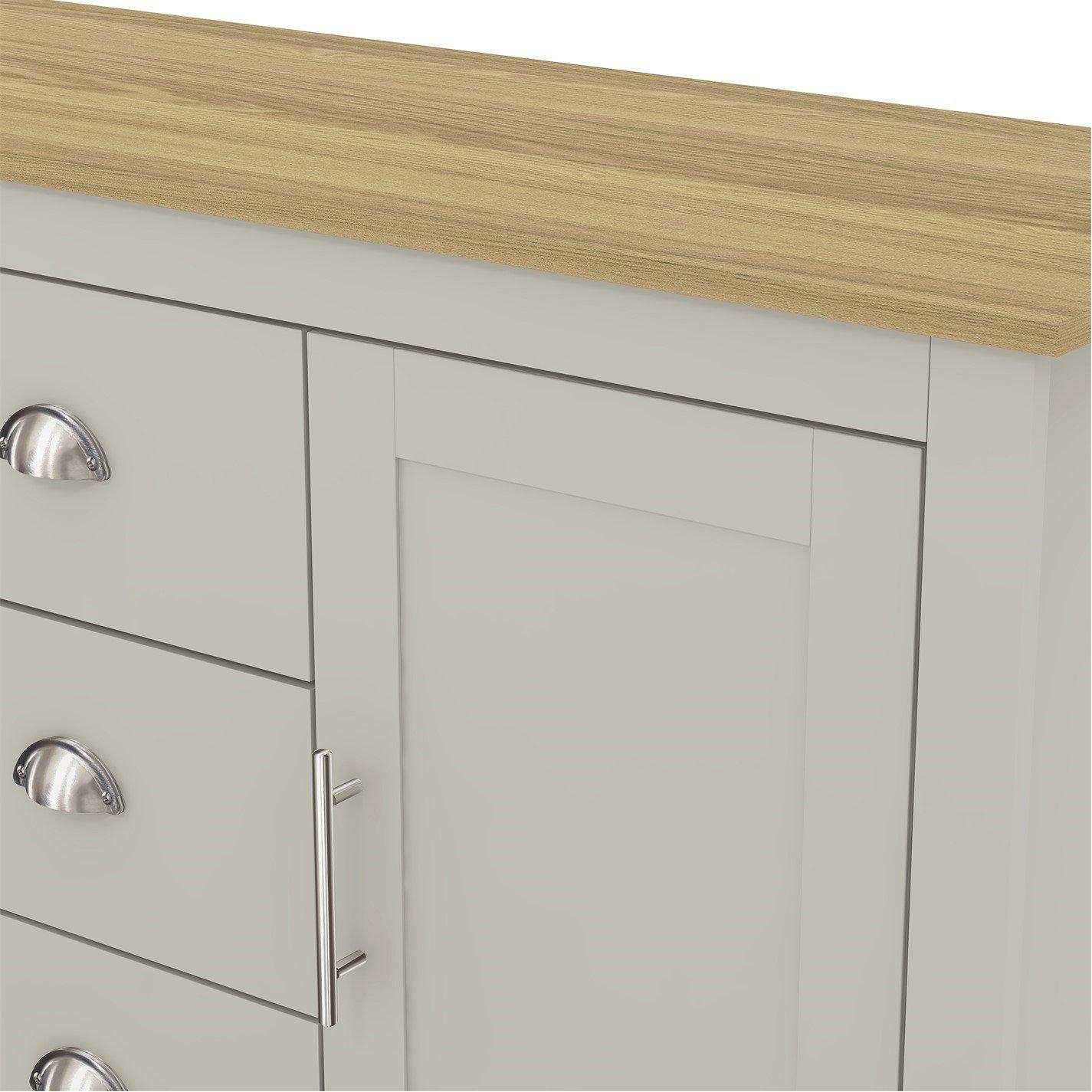 Grey - Jack Wills - Sherbourne 3 Drawer Sideboard - 6