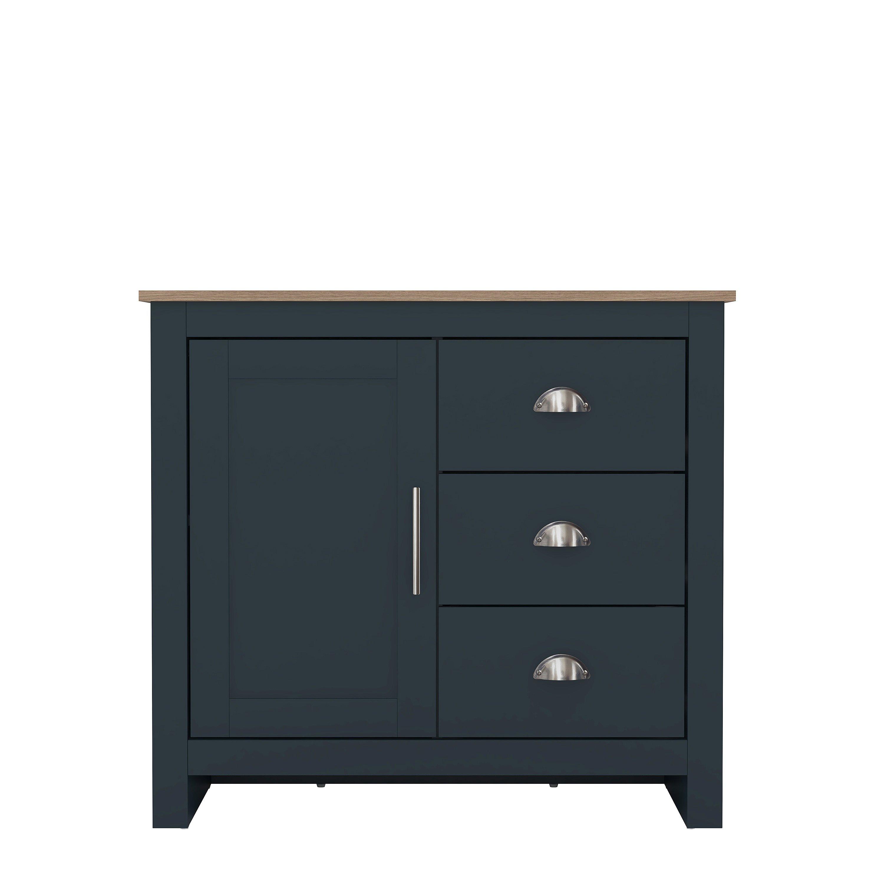 Blue Slate - Homelife - Sherbourne 3 Drawer Small Sideboard - 5