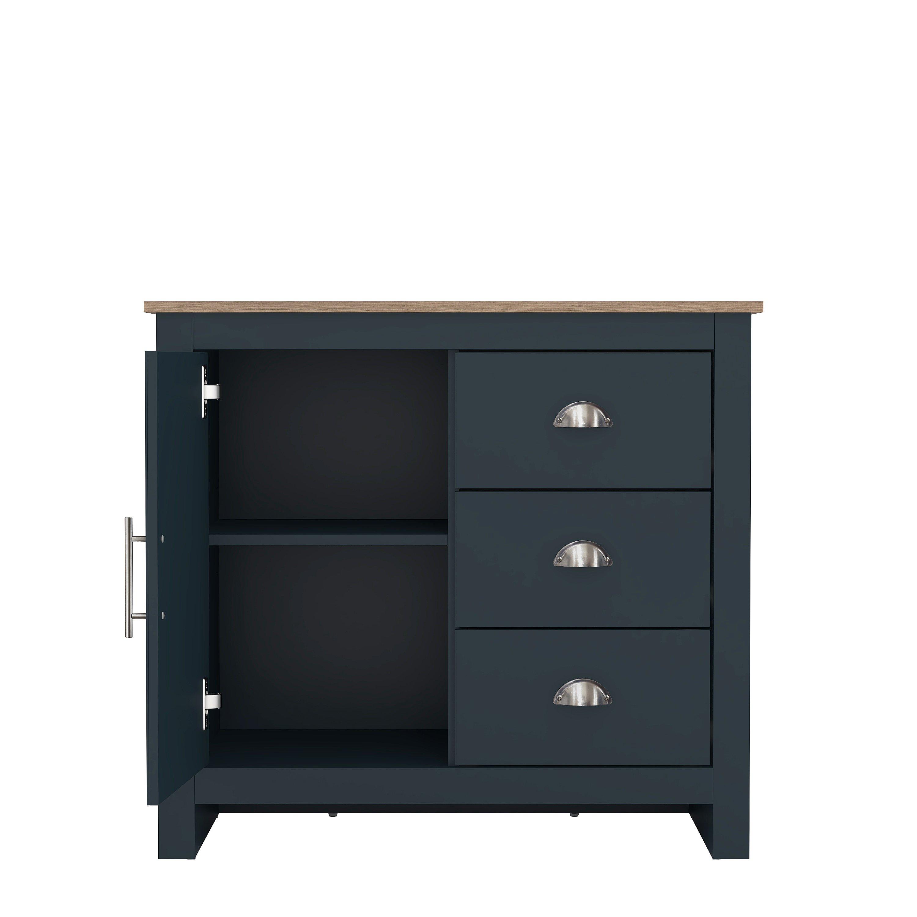Blue Slate - Homelife - Sherbourne 3 Drawer Small Sideboard - 6