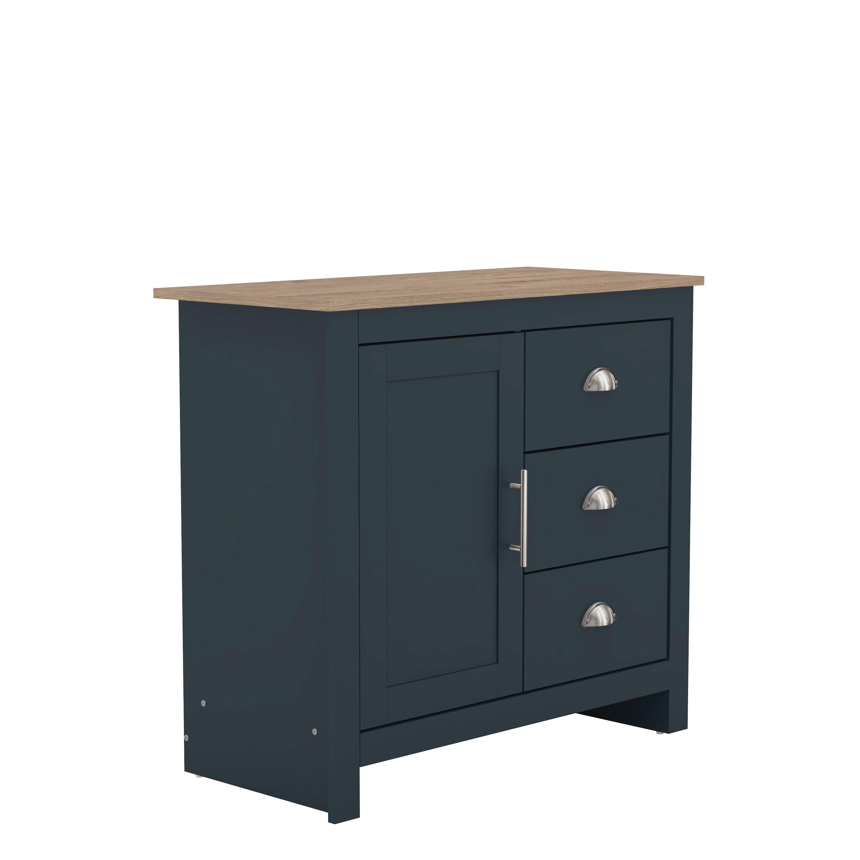 Blue Slate - Homelife - Sherbourne 3 Drawer Small Sideboard - 7