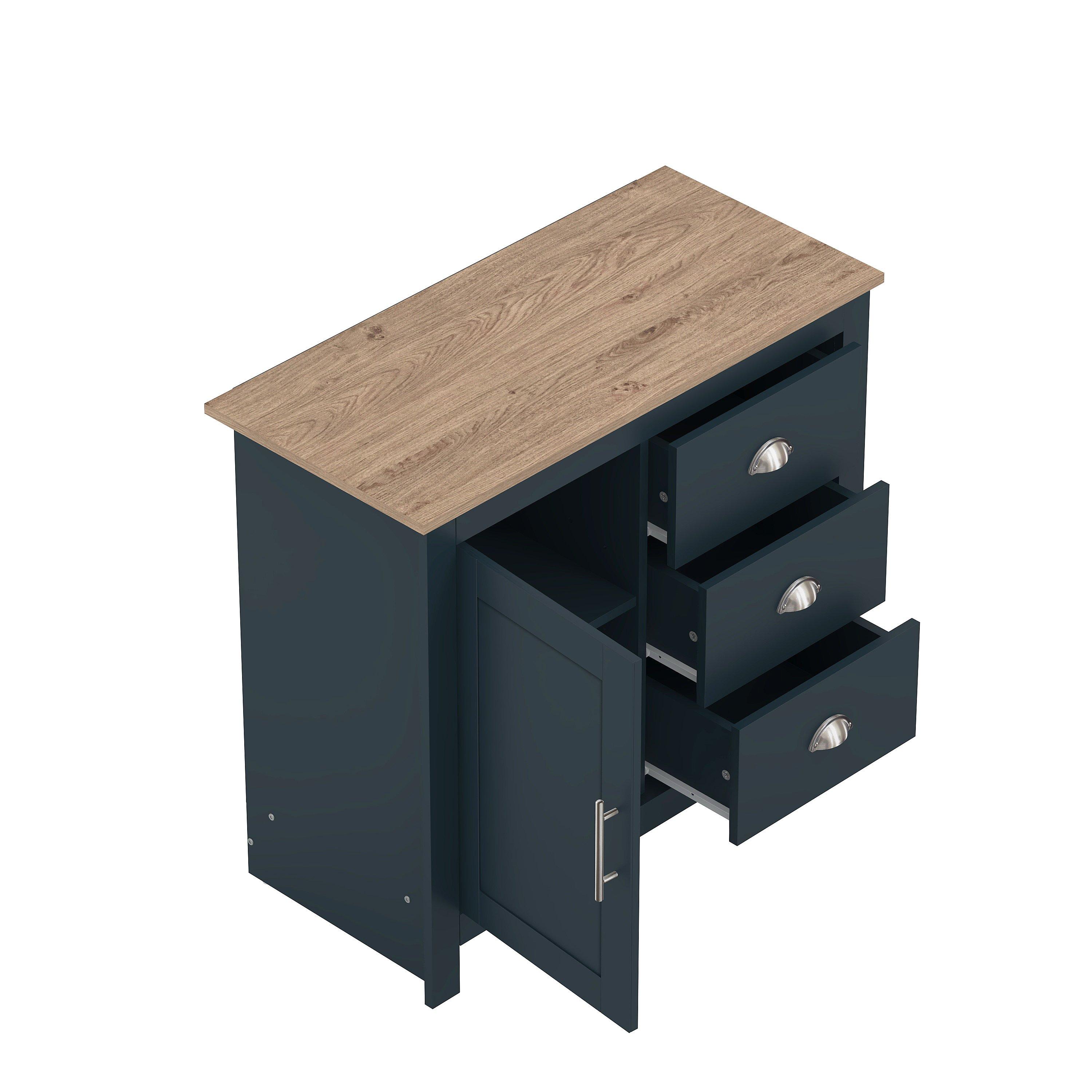 Blue Slate - Homelife - Sherbourne 3 Drawer Small Sideboard - 8