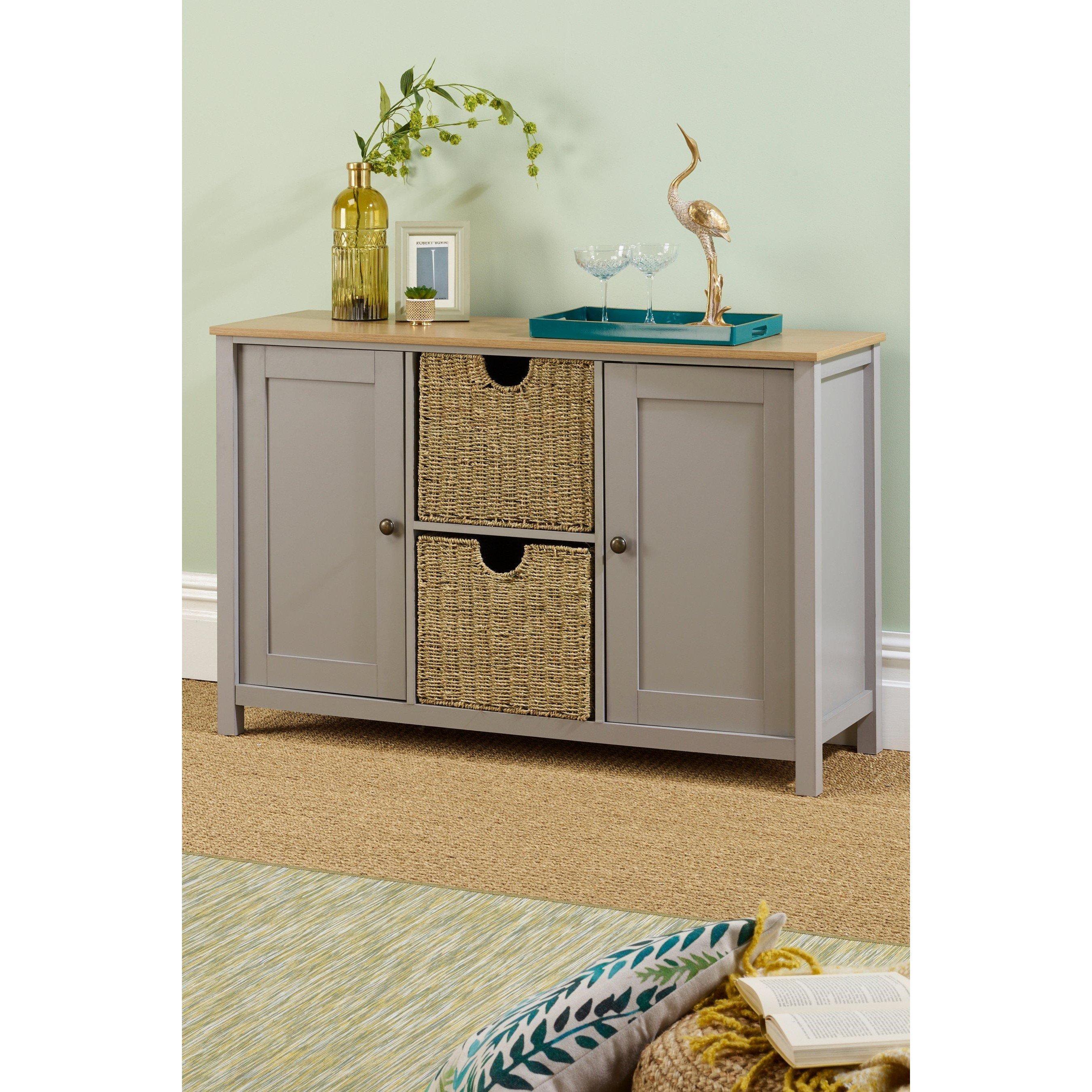Grey - Homelife - Devon Large Sideboard - 1